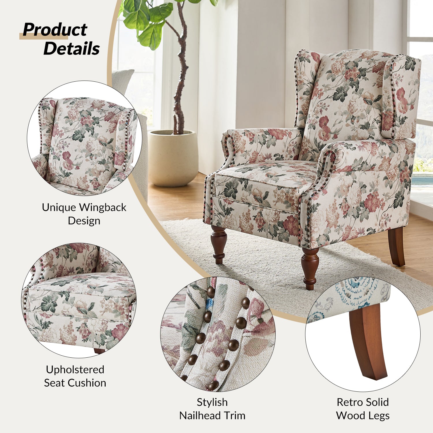 Theodor Armchair in Floral