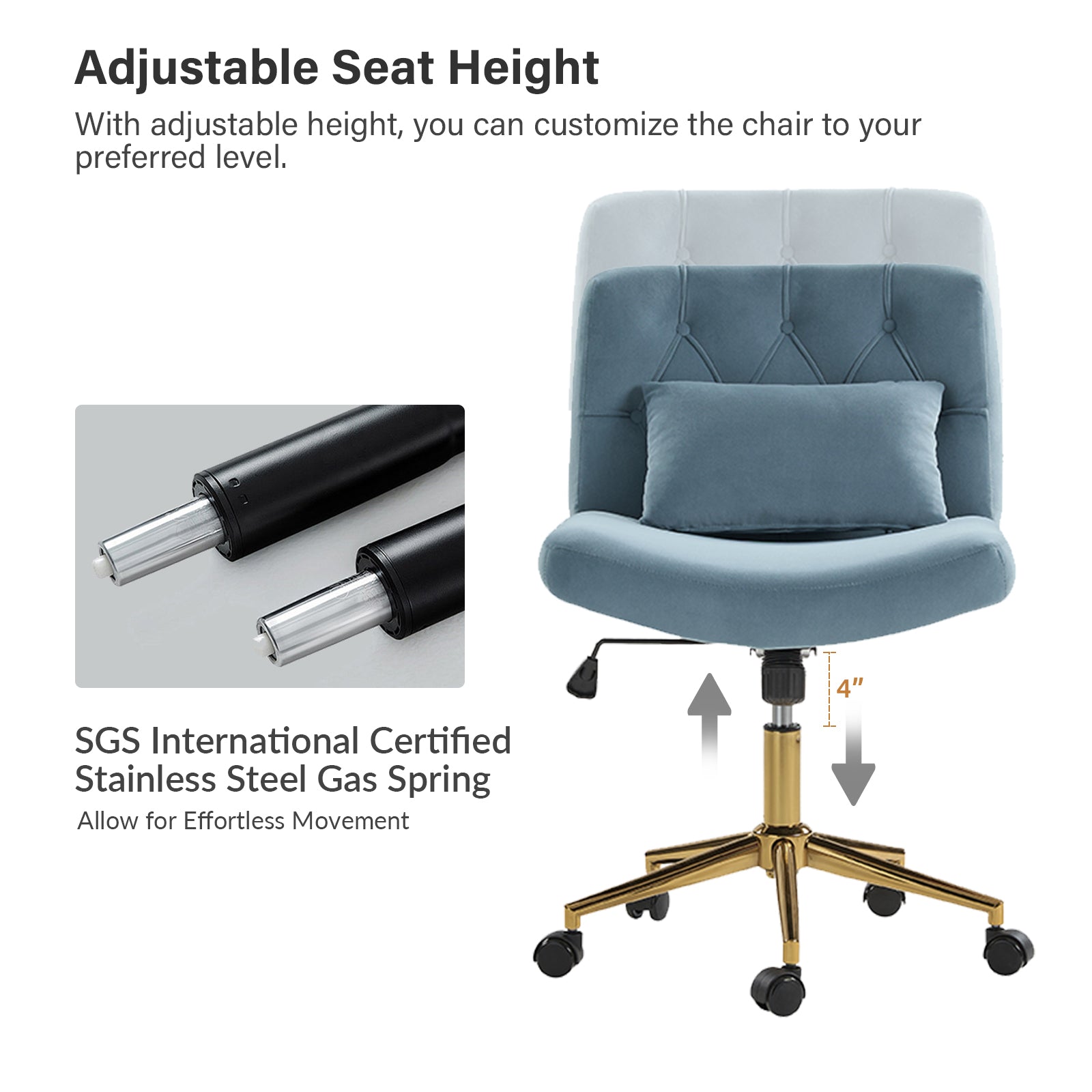 Violet Office Chair in Blue