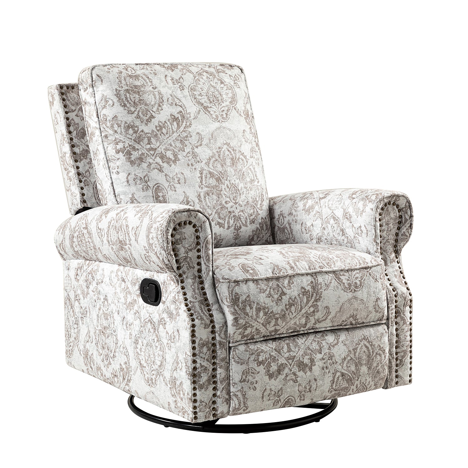 Kaspar Manual Swivel Glider Recliner in Beige