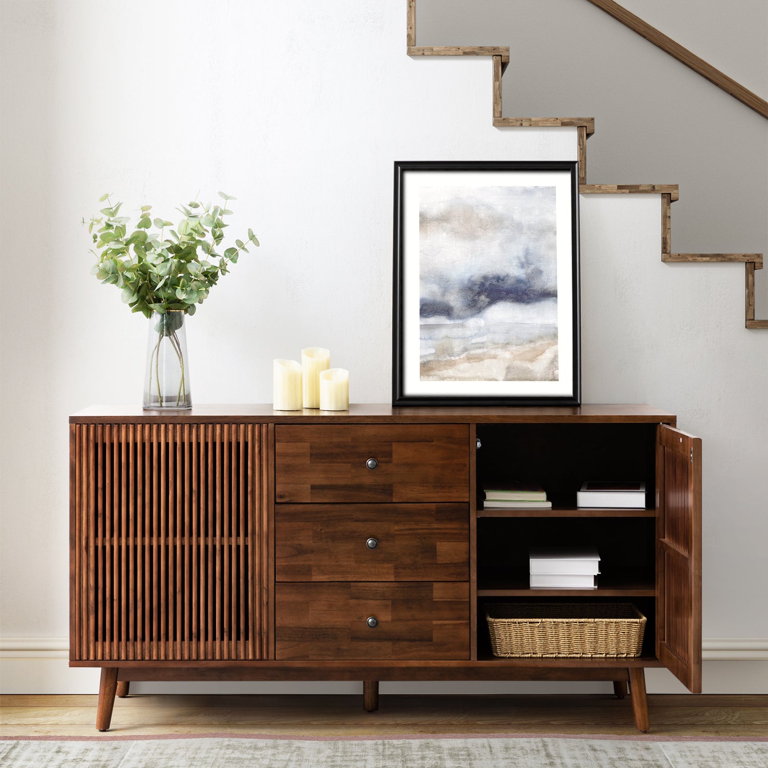 Julius 3-Drawer Sideboard in Walnut