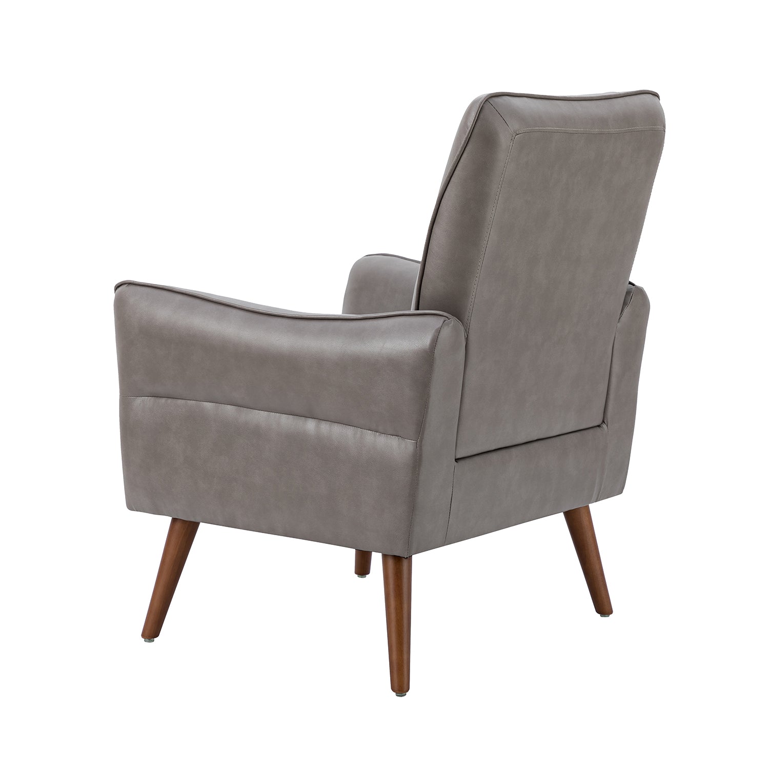 Zuri Vegan Leather Armchair in Grey