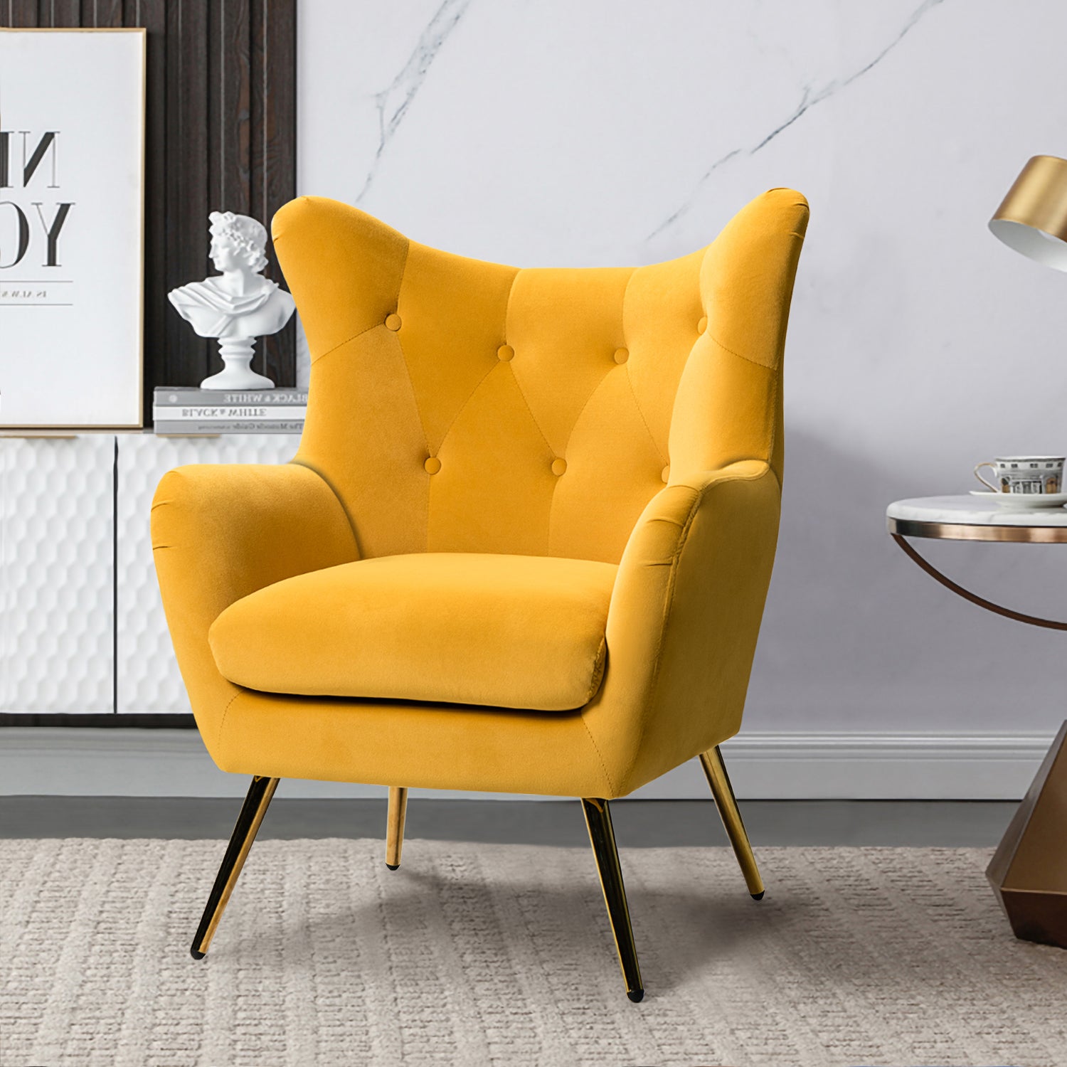 Arama Accent Chair in Mustard