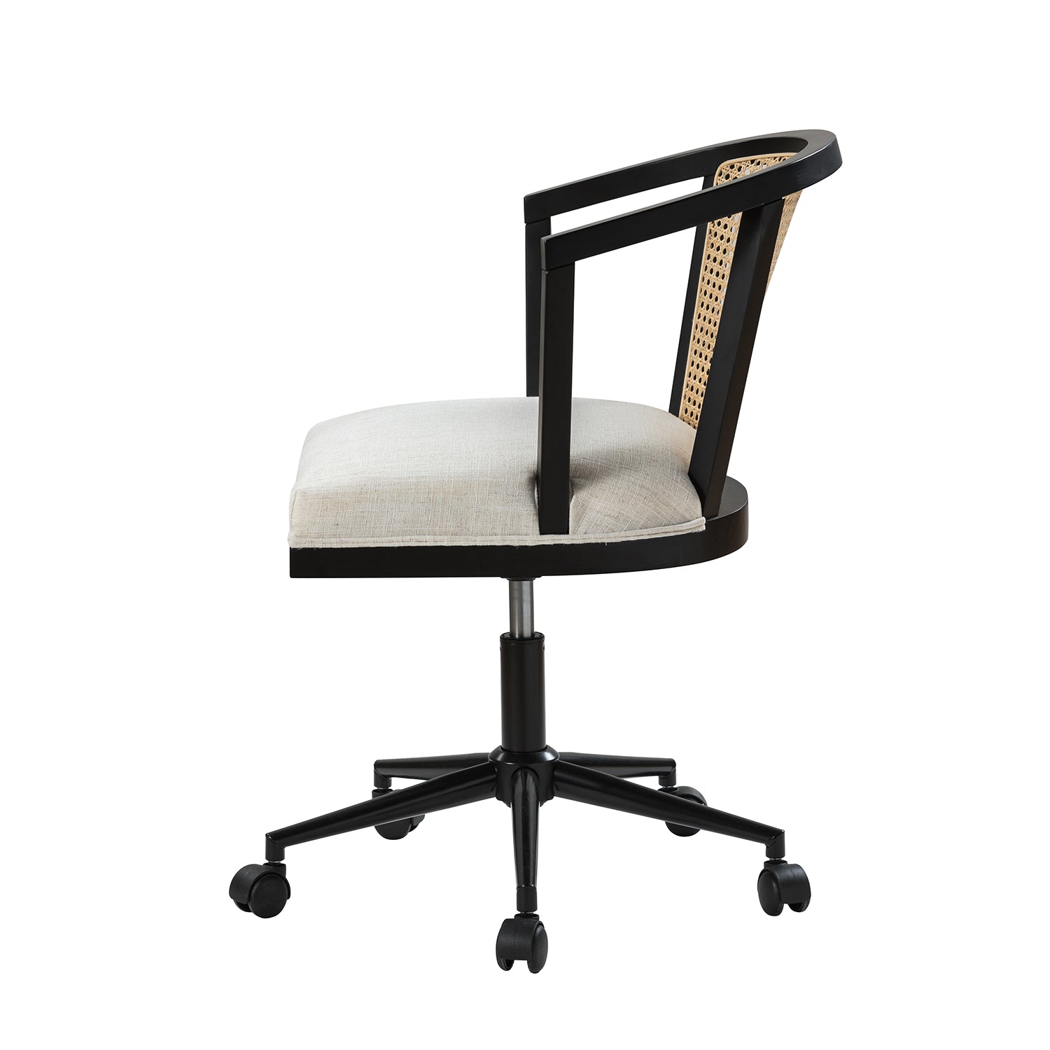 Freda Rattan Task Chair- in Black