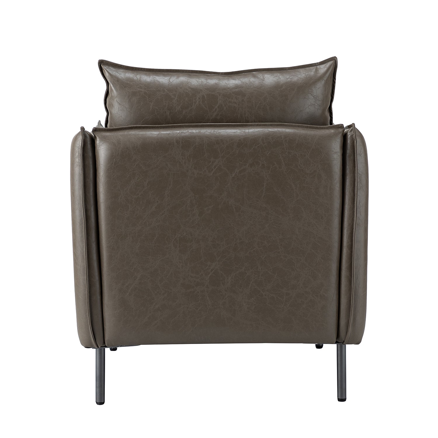 Georges Vegan Leather Armchair in Grey
