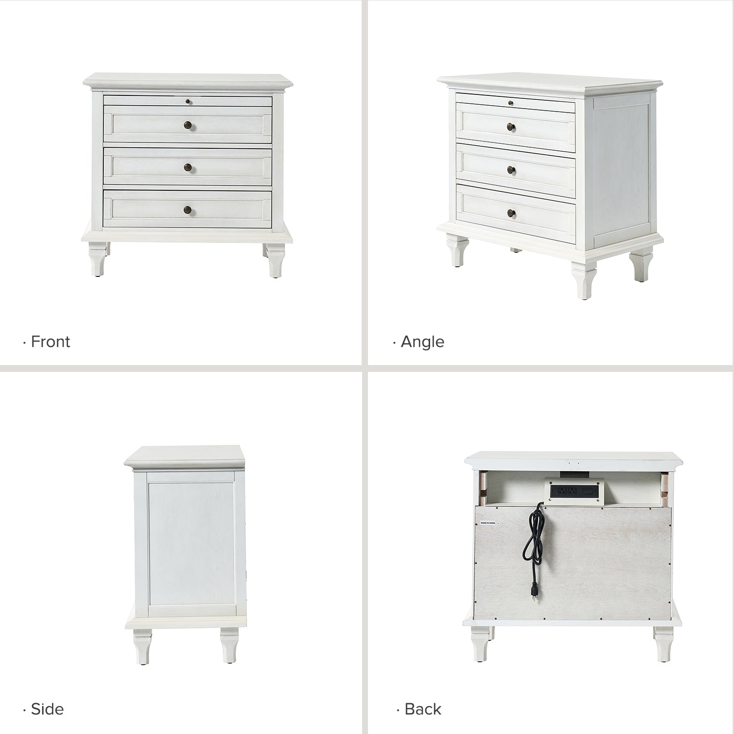 Dominic Nightstand in White