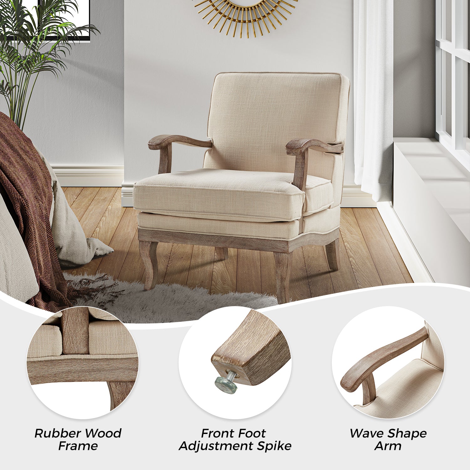 Quentin Armchair in Linen