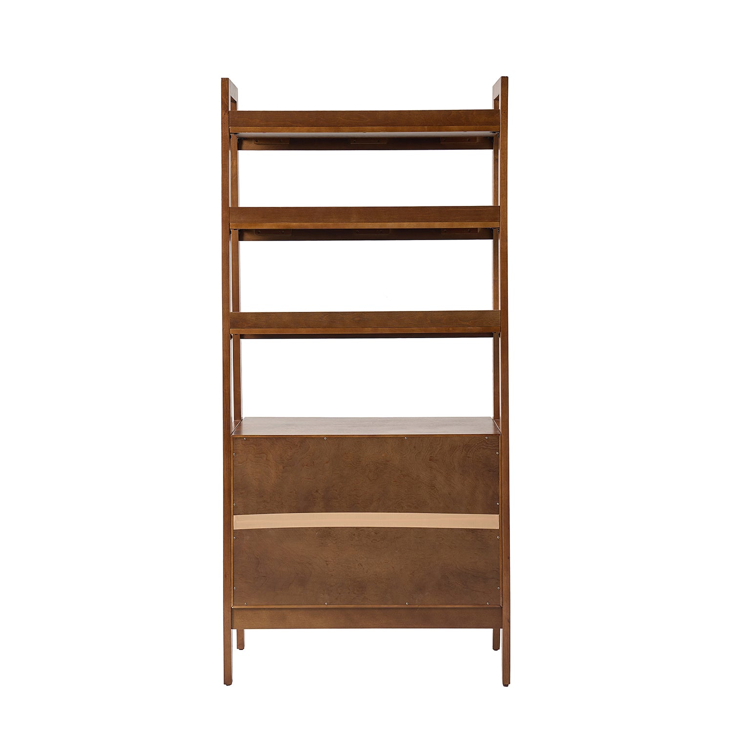 Andrs Solid Wood Ladder Bookcase in Walnut
