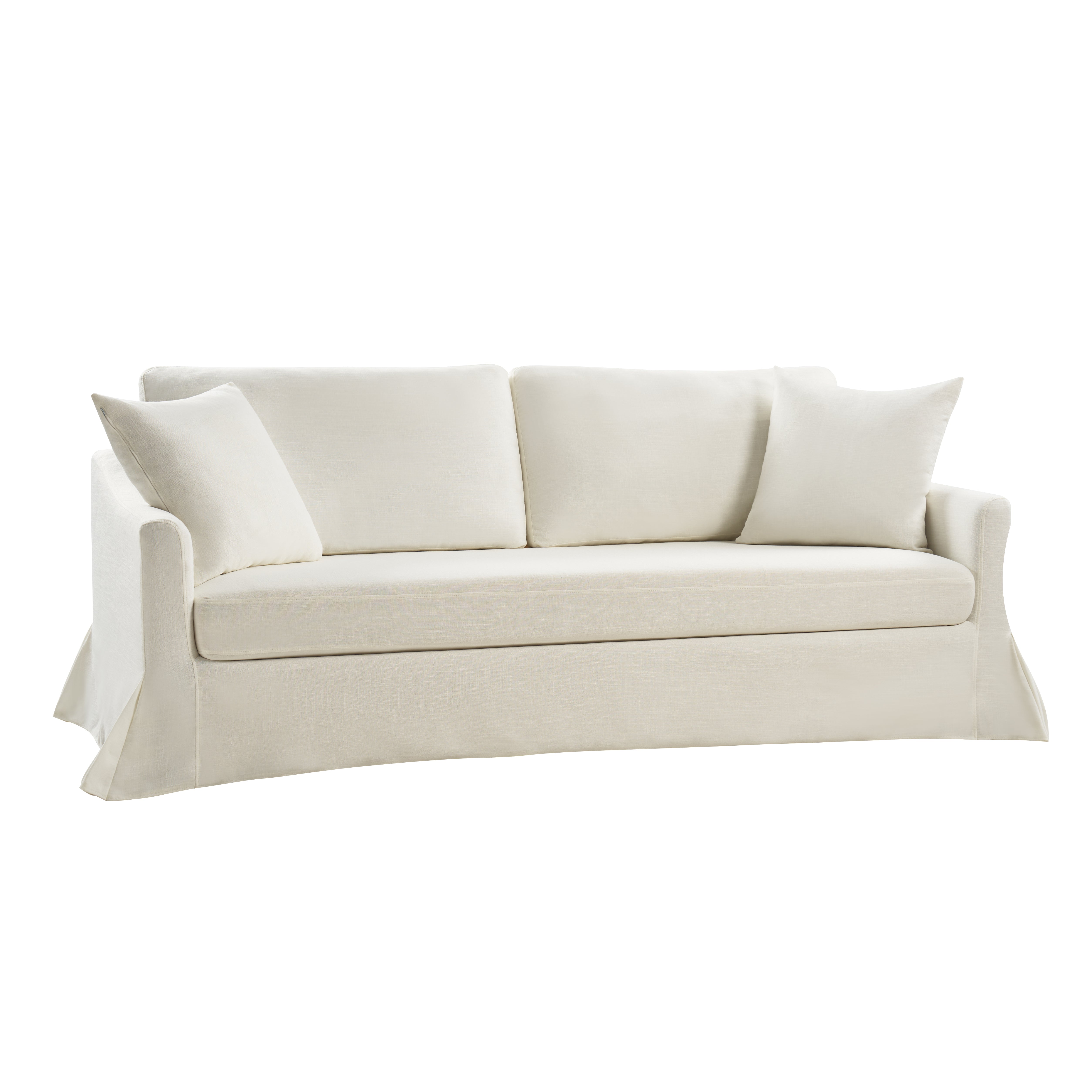 Patrice Slipcovered Sofa in White