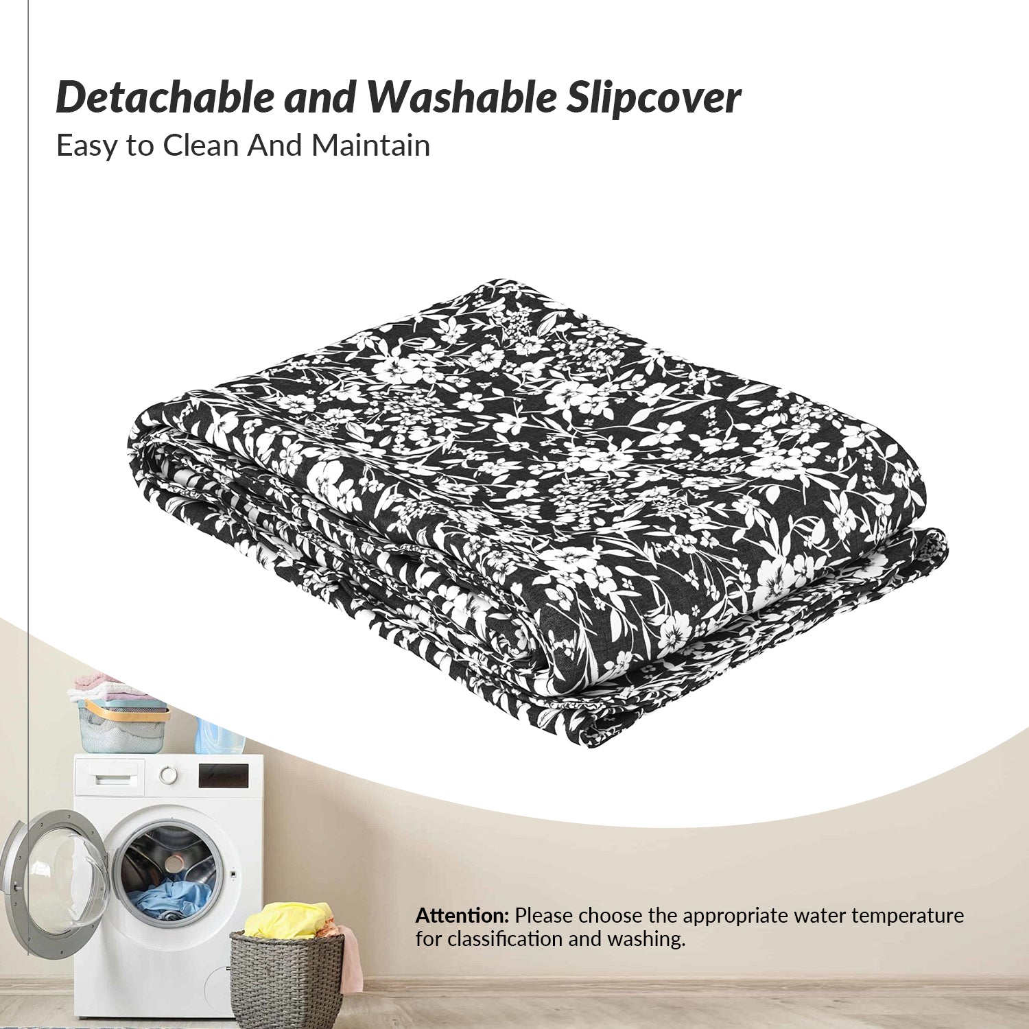 Edwin Slipcovered Chair in Black