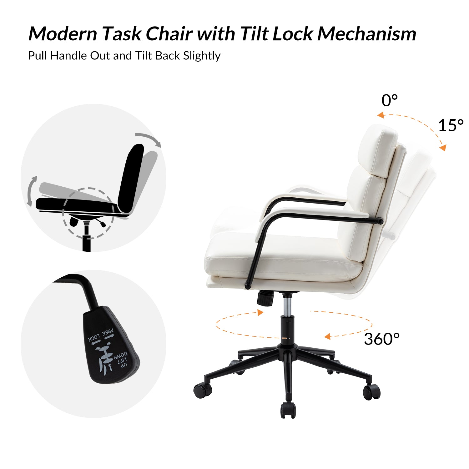 Indigo Task Chair in White