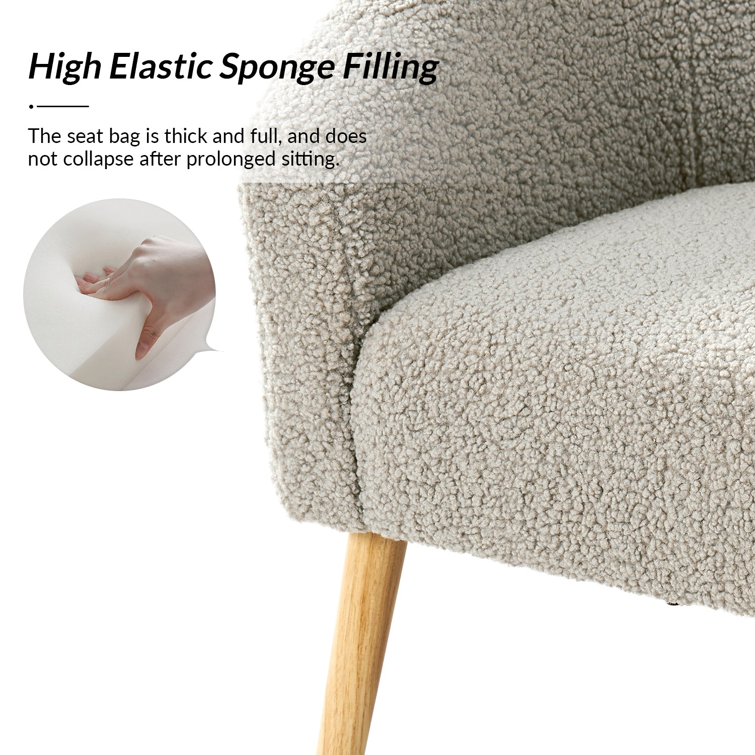 Nell Boucle Armchair in Grey