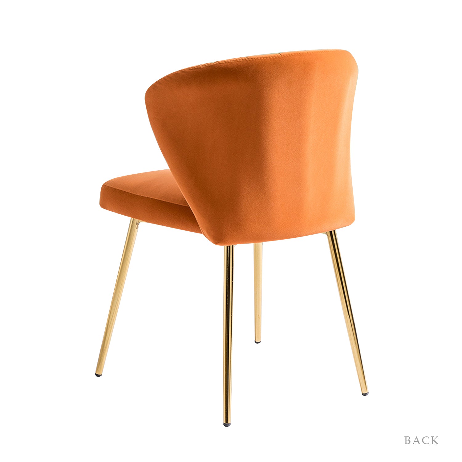 Milia Dining Chair Set of 2 in Orange