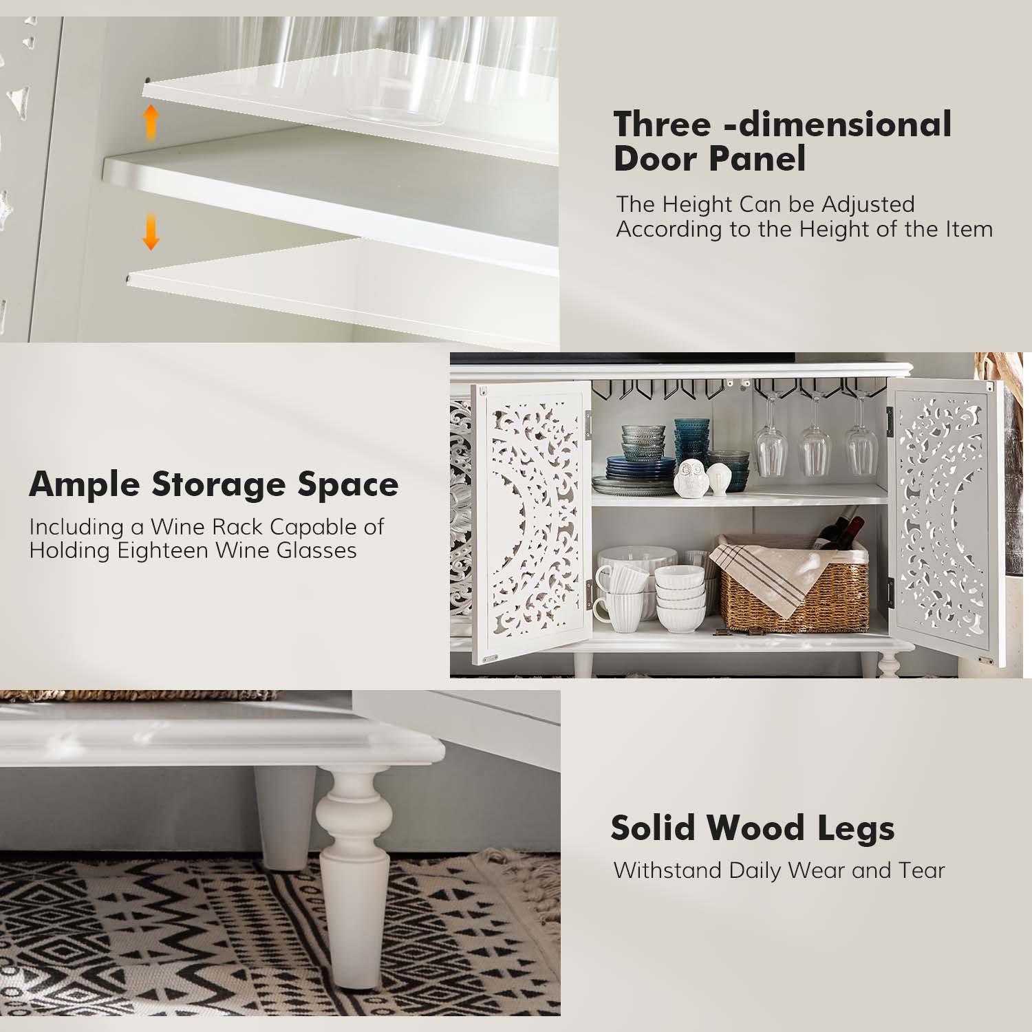 Delia Sideboard in White