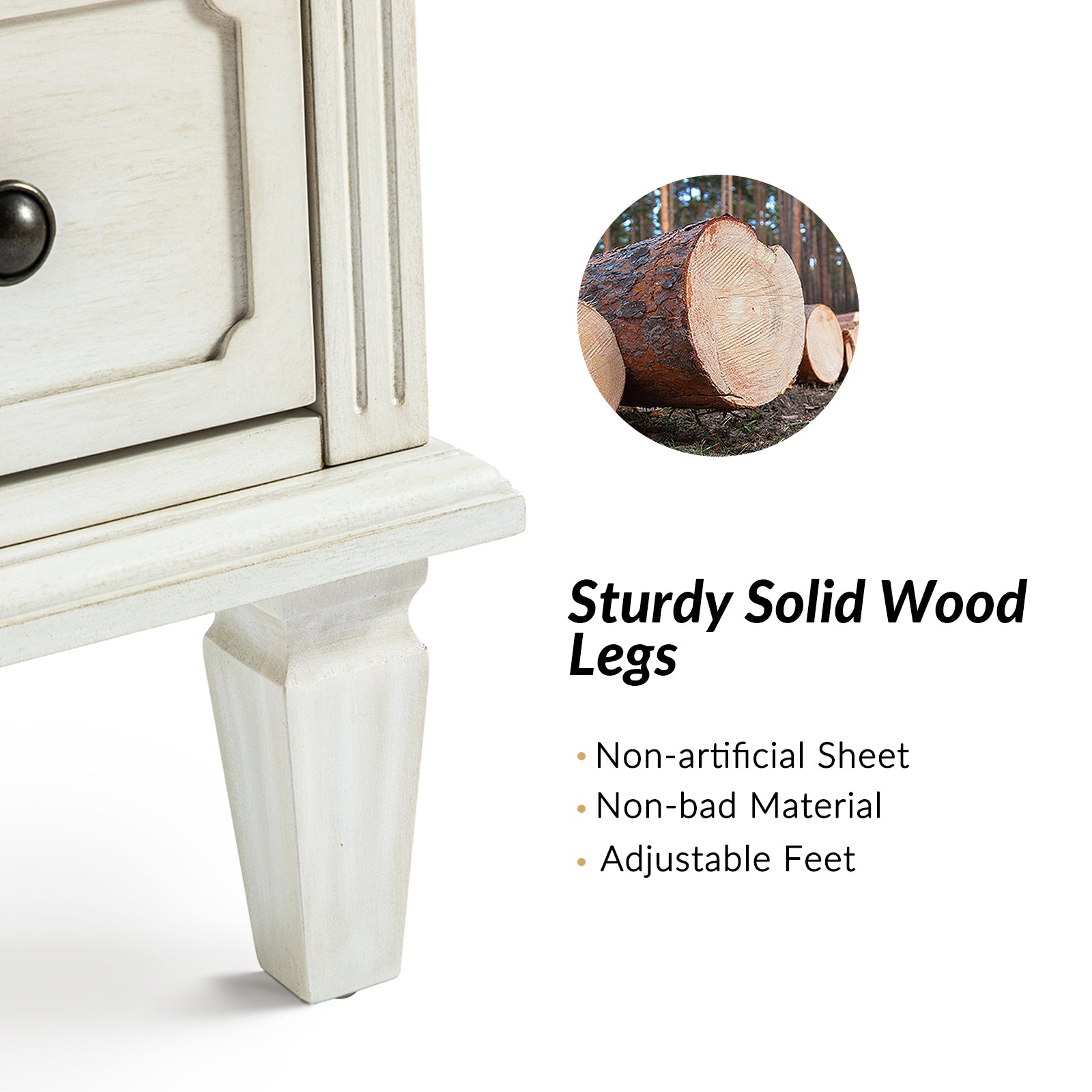 Davide Nightstand in White