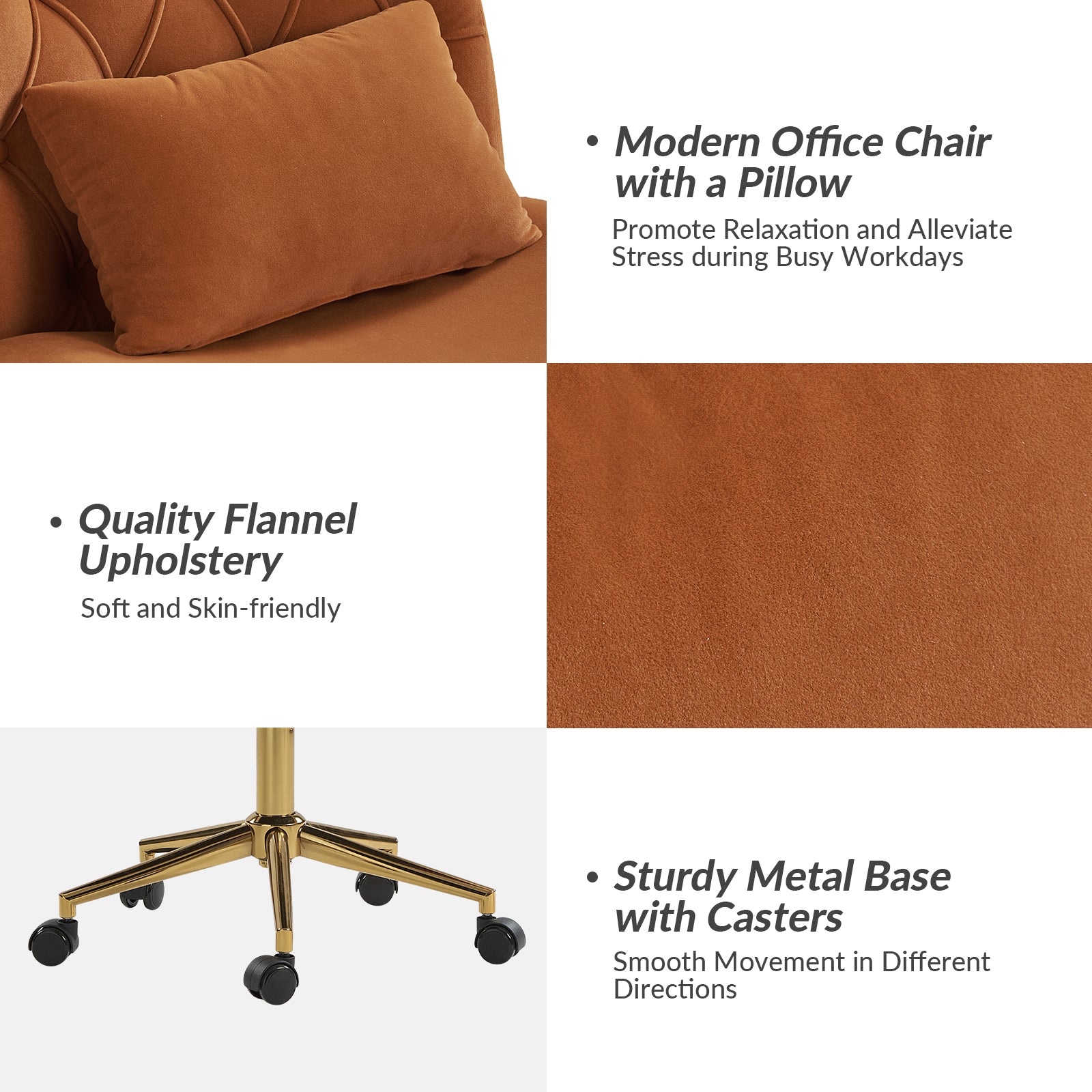 Violet Office Chair in Orange
