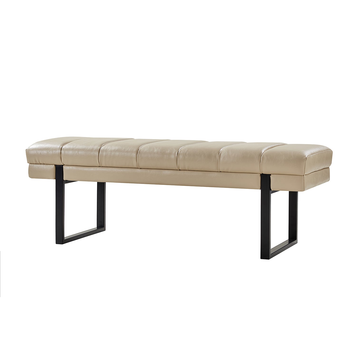 Laurg Upholstered Bench in Beige