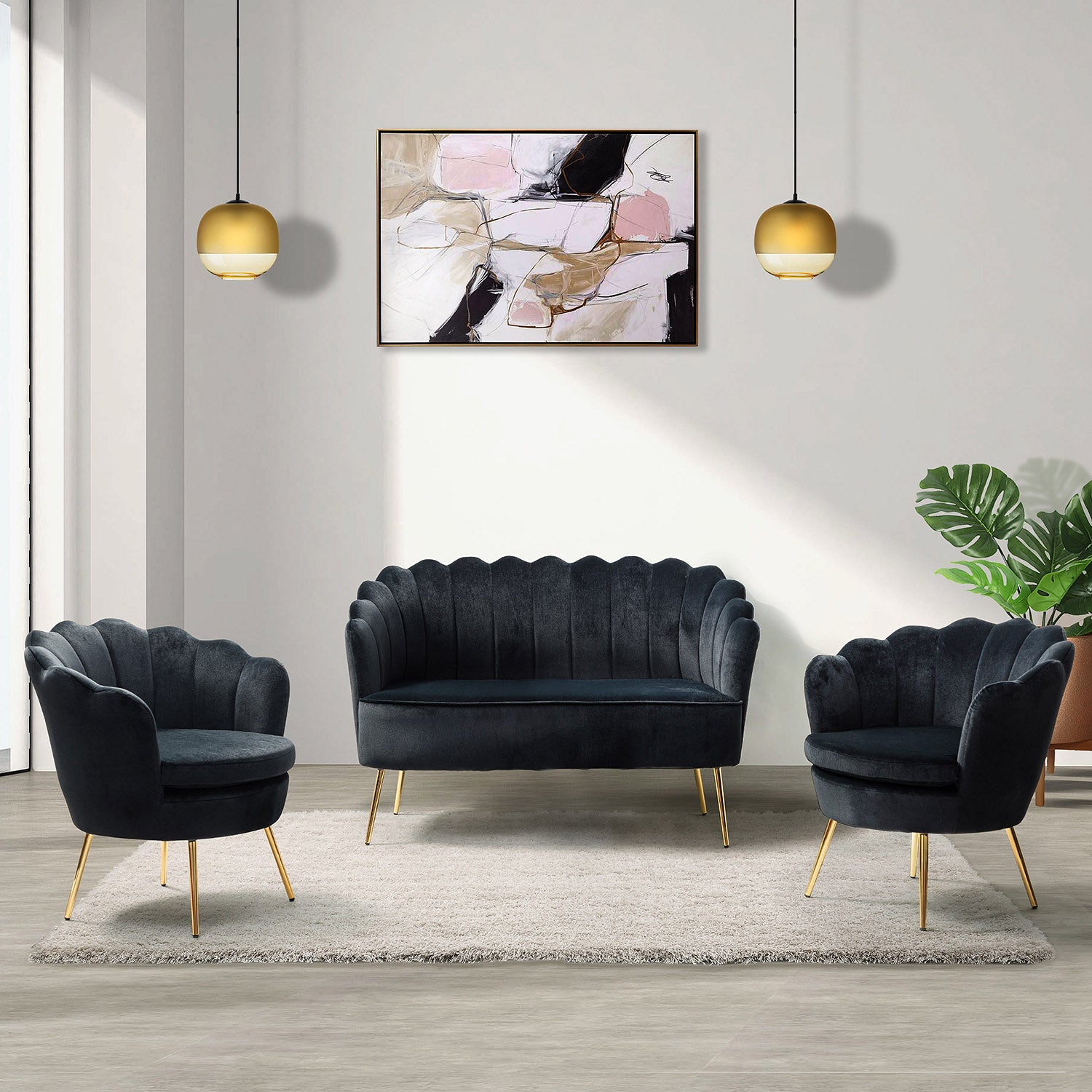 Donata Loveseat in Black