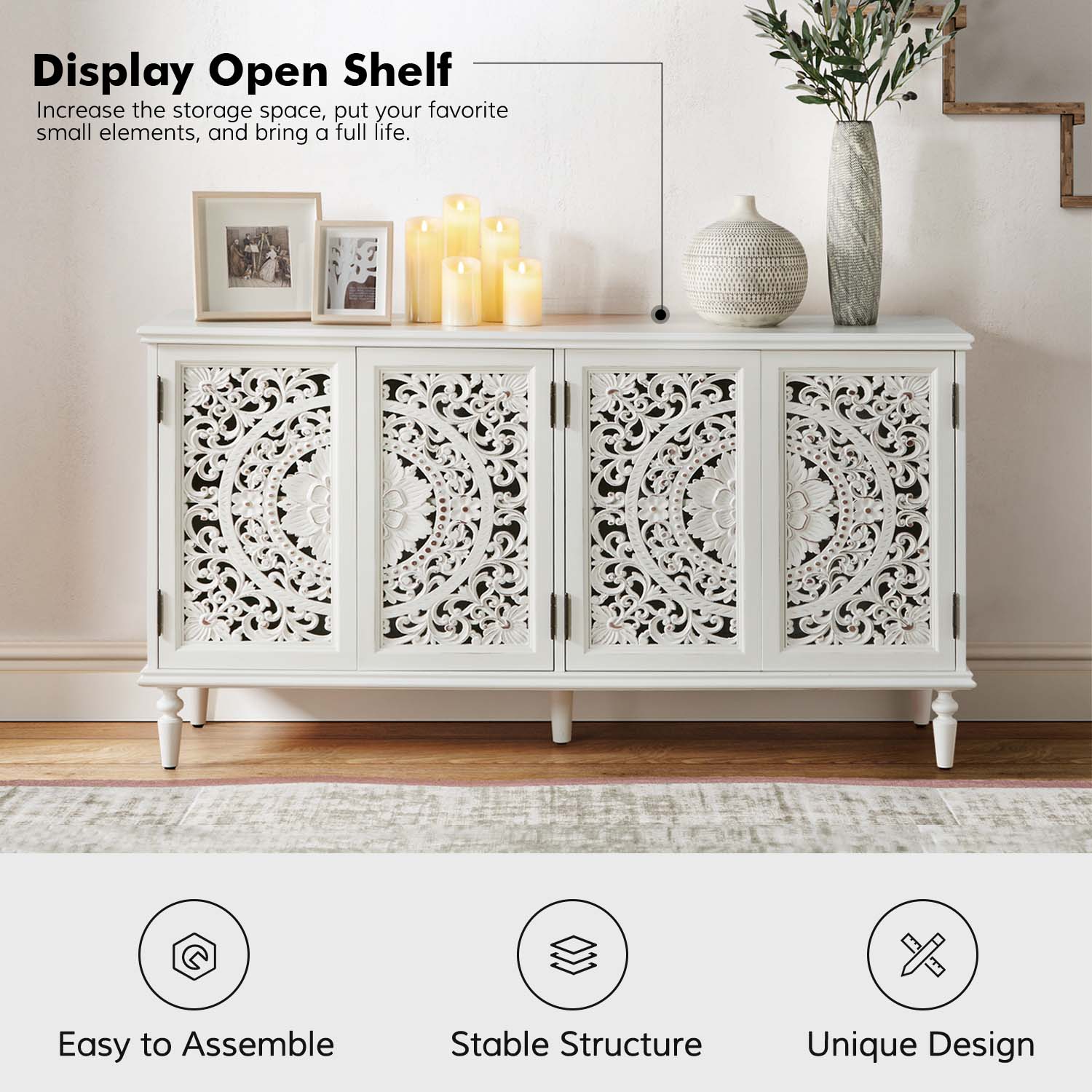Delia Sideboard in White