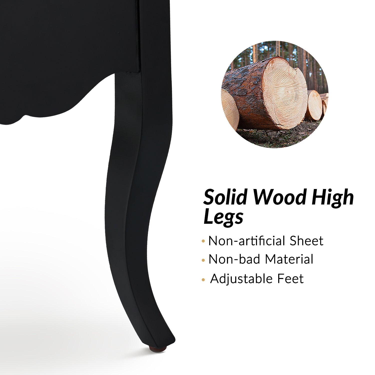 Patience Nightstand in Black