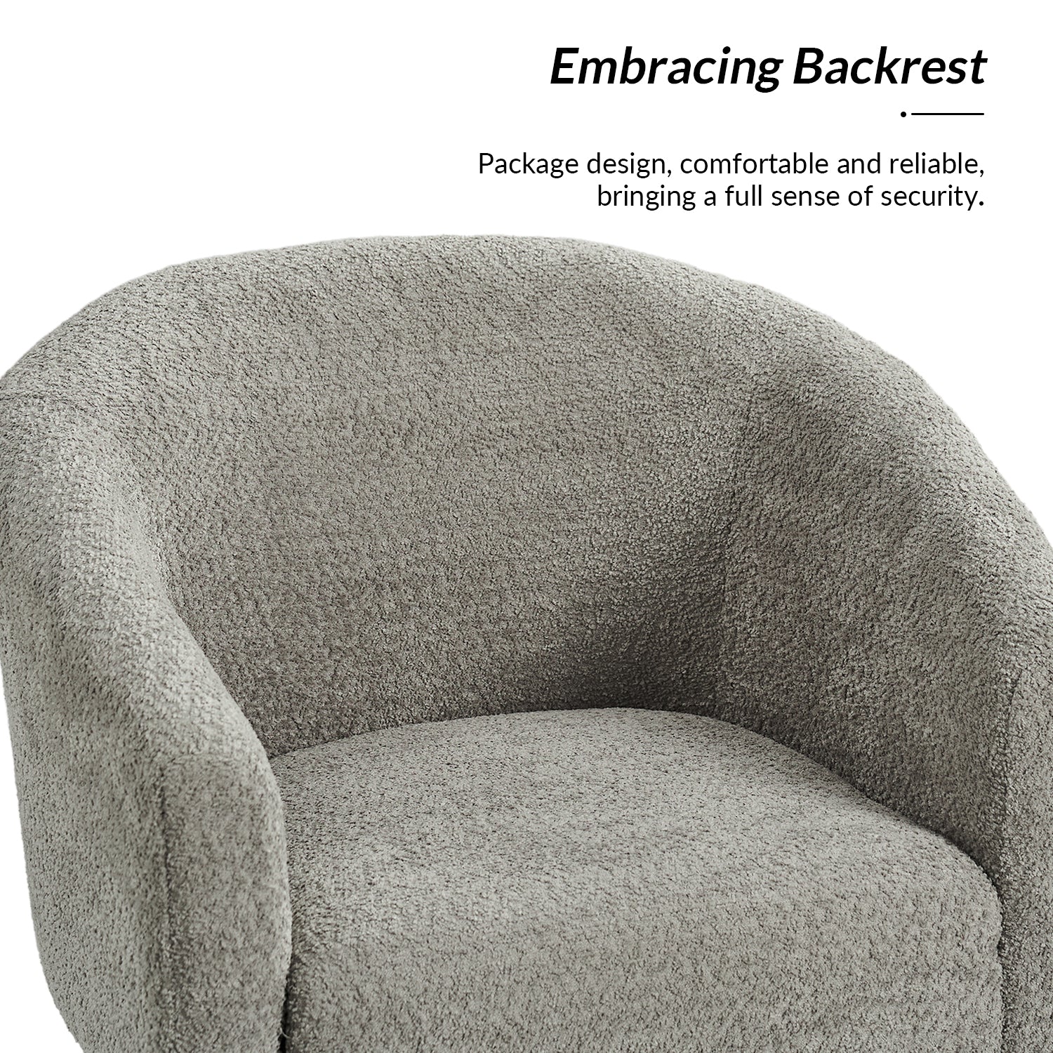 George Modern Boucle Armchair in Grey