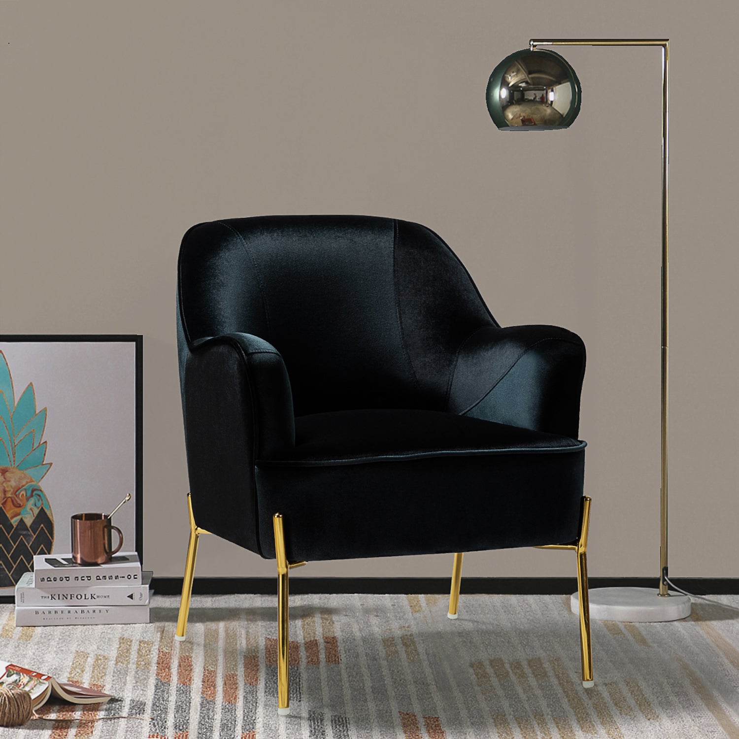 Nora Accent Chair in Black