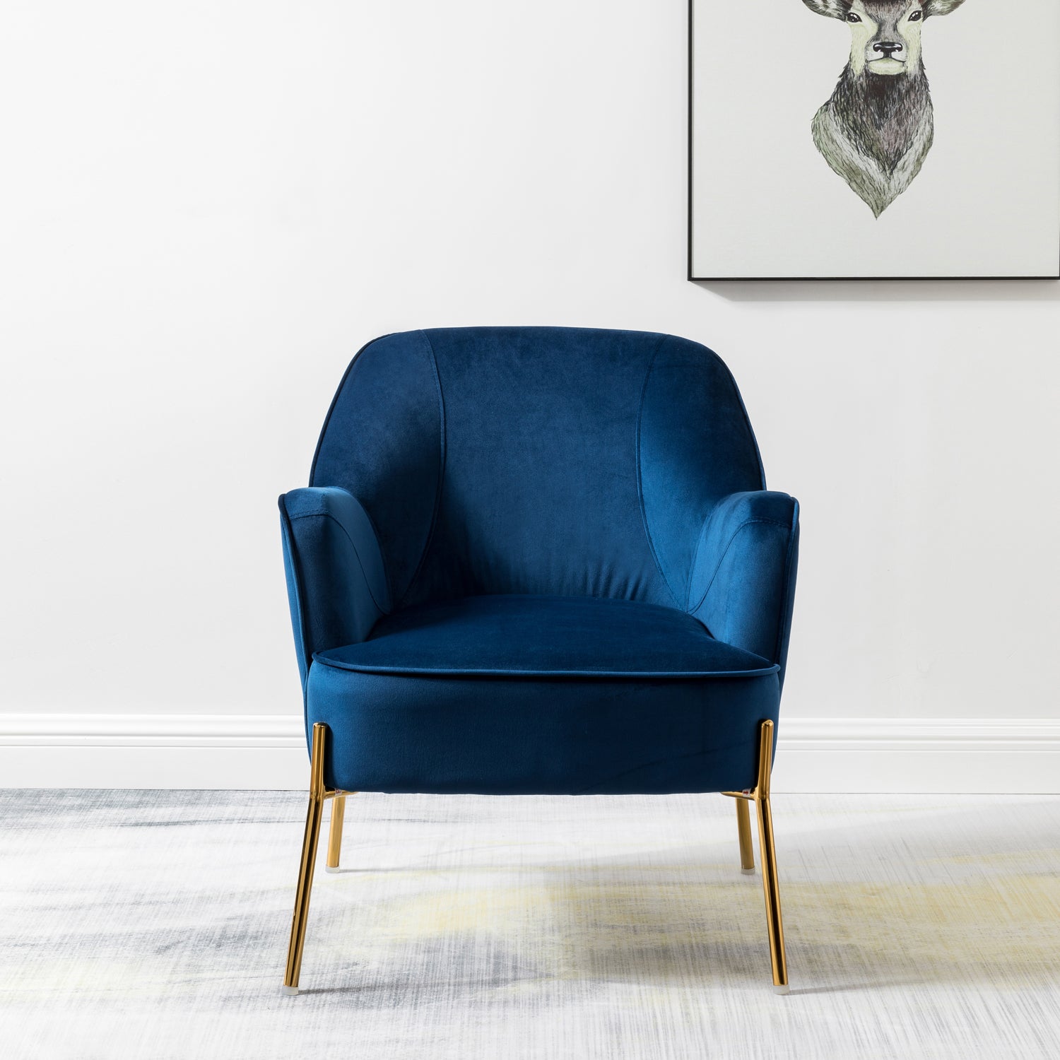 Nora Accent Chair in Navy