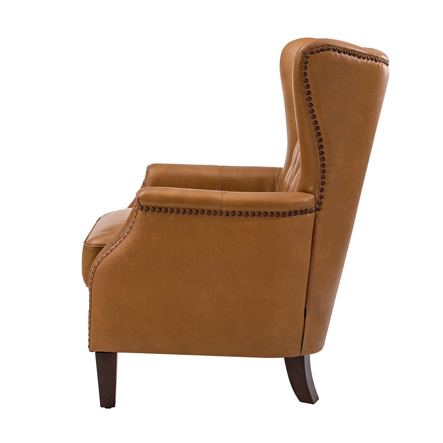 Xaver Genuine Leather Armchair in Camel
