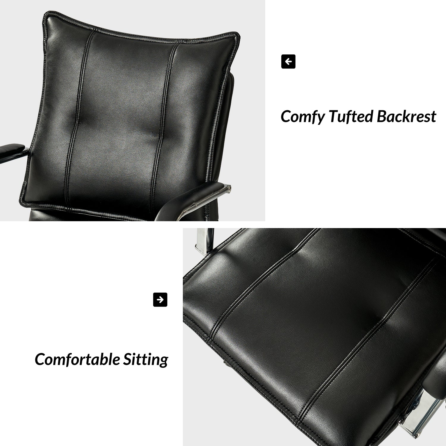 Leather Task Chair in Black