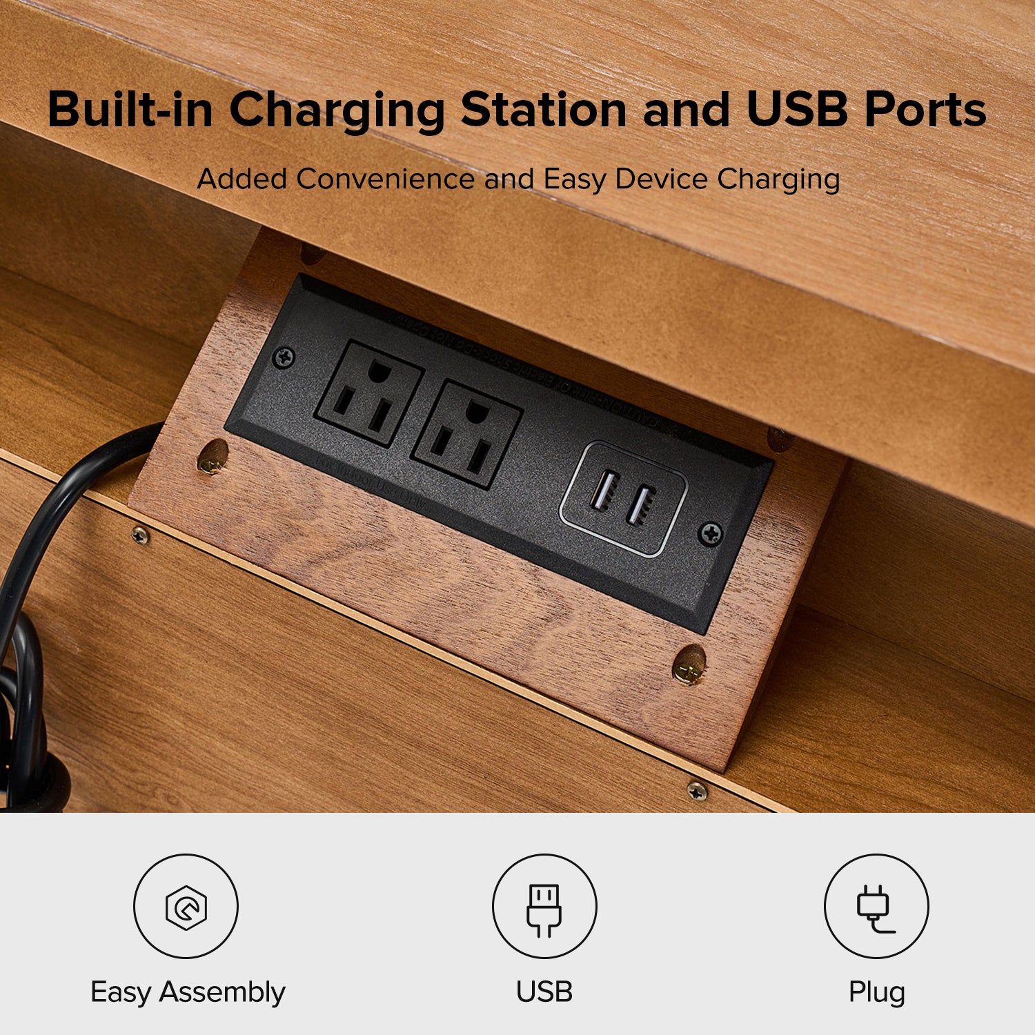 Dominic Nightstand in Acorn