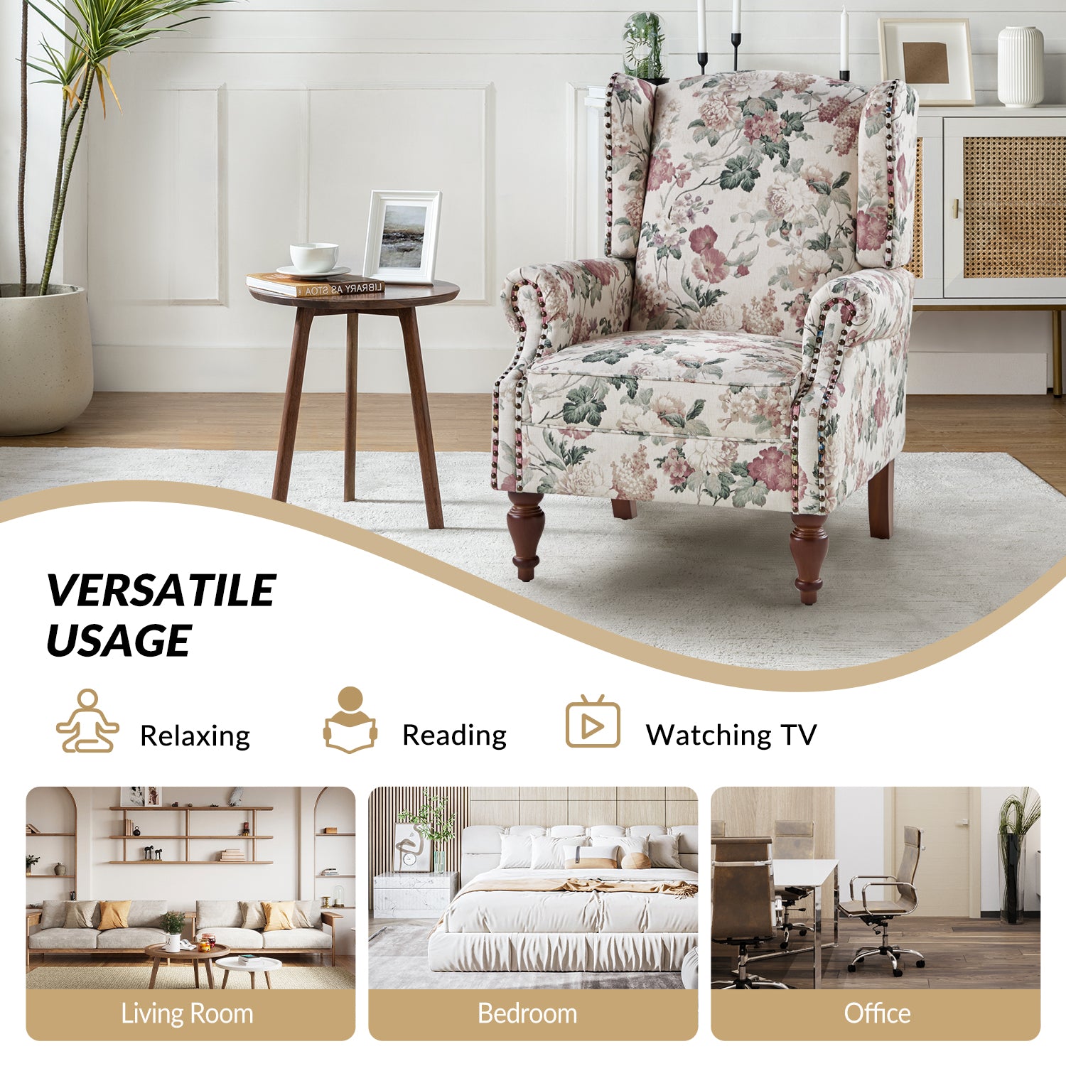 Theodor Armchair in Floral