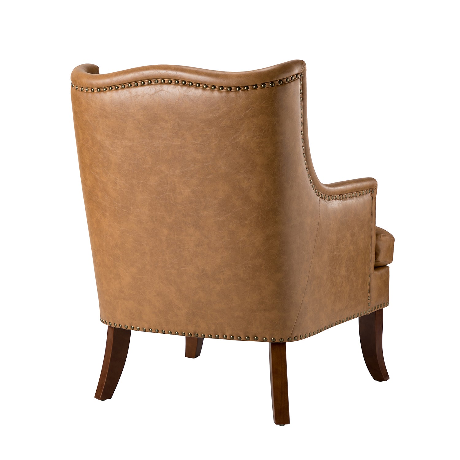 Laurenz Vegan Leather Armchair in Camel