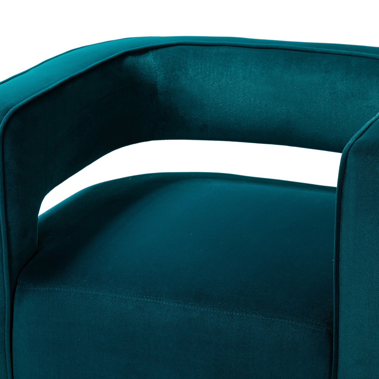 Blanca Swivel Barrel Chair in Teal