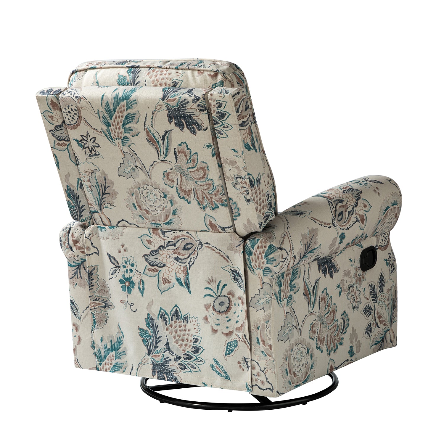 Kaspar Manual Swivel Glider Recliner in Teal