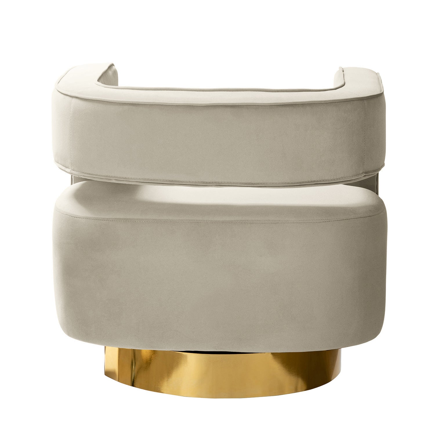 Blanca Swivel Barrel Chair in Tan