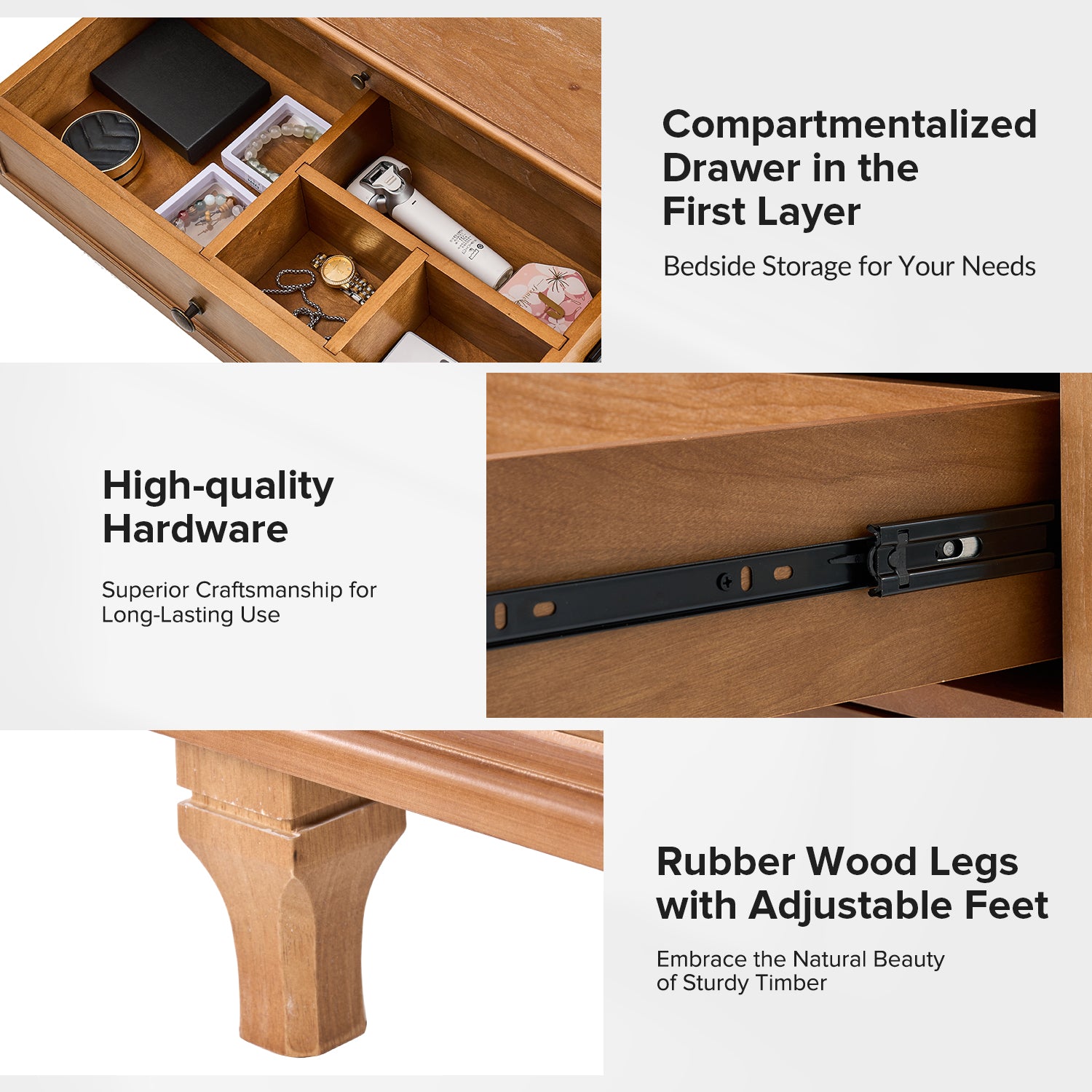 Dominic Nightstand in Acorn