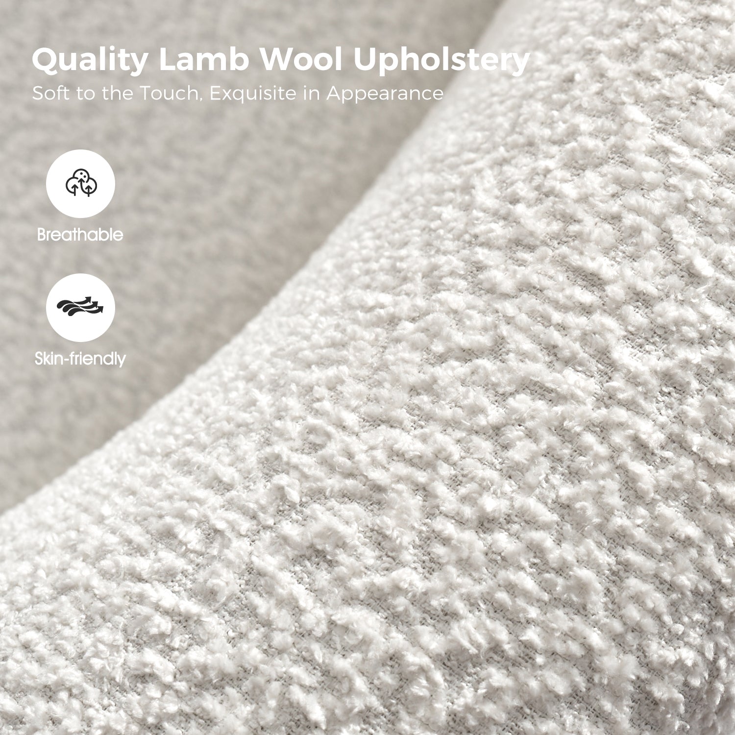 Joseph Boucle Armchair Chair in Ivory