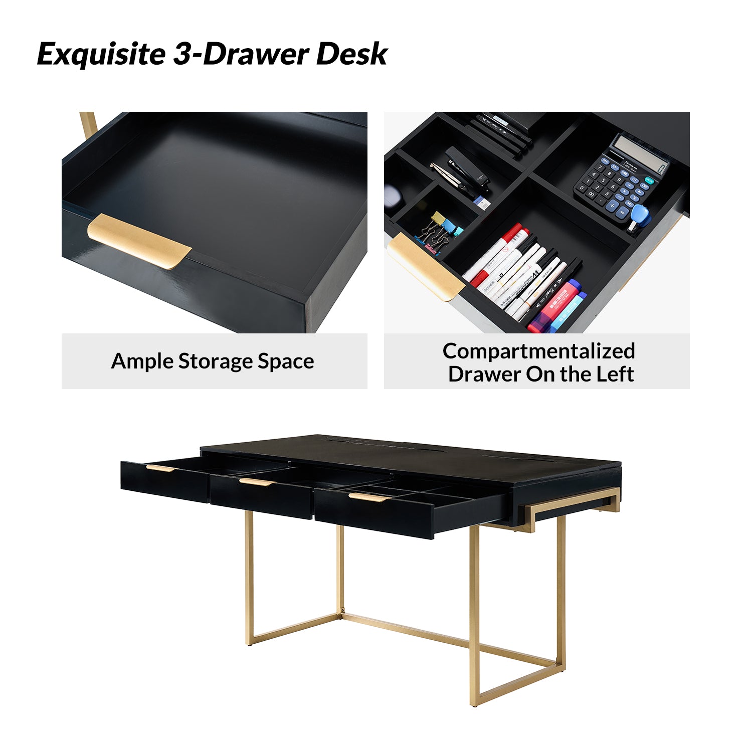 Malcolm Desk in Black