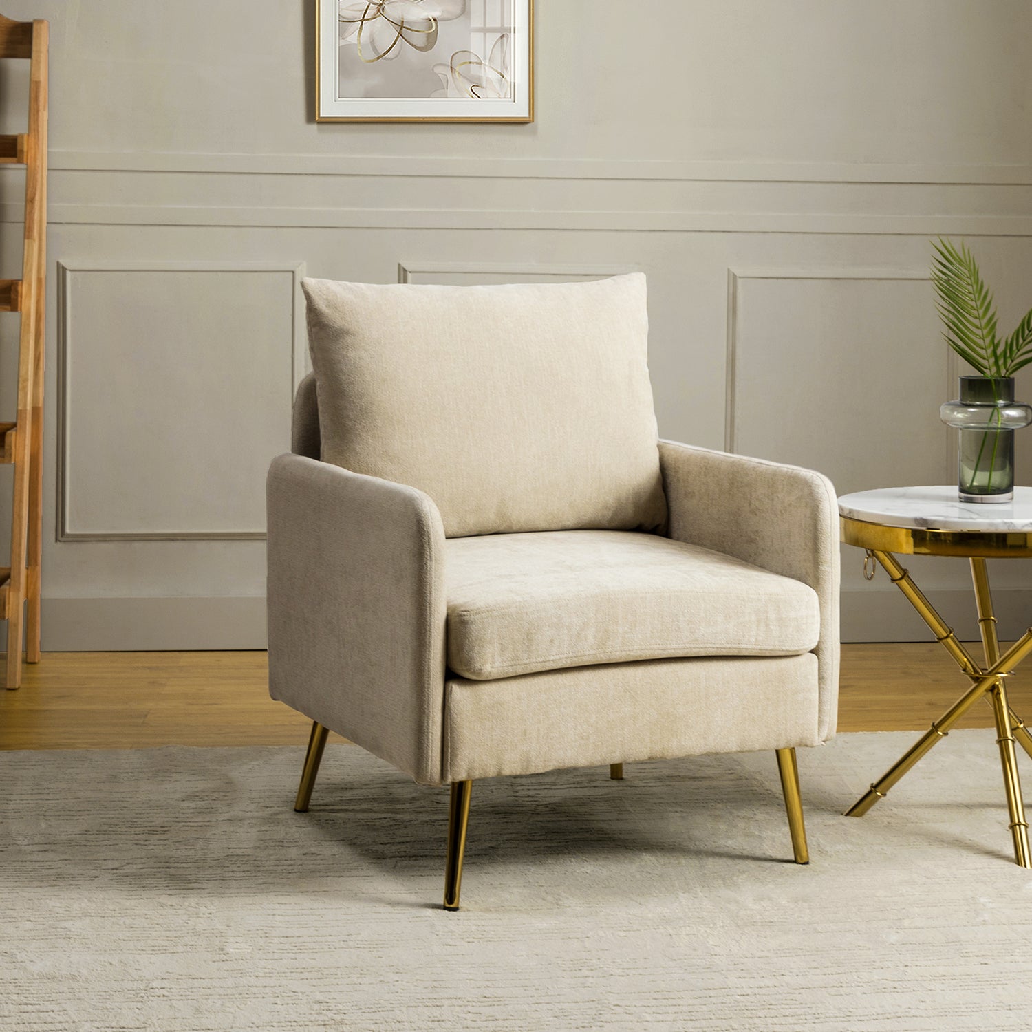 Giovann Armchair in Tan