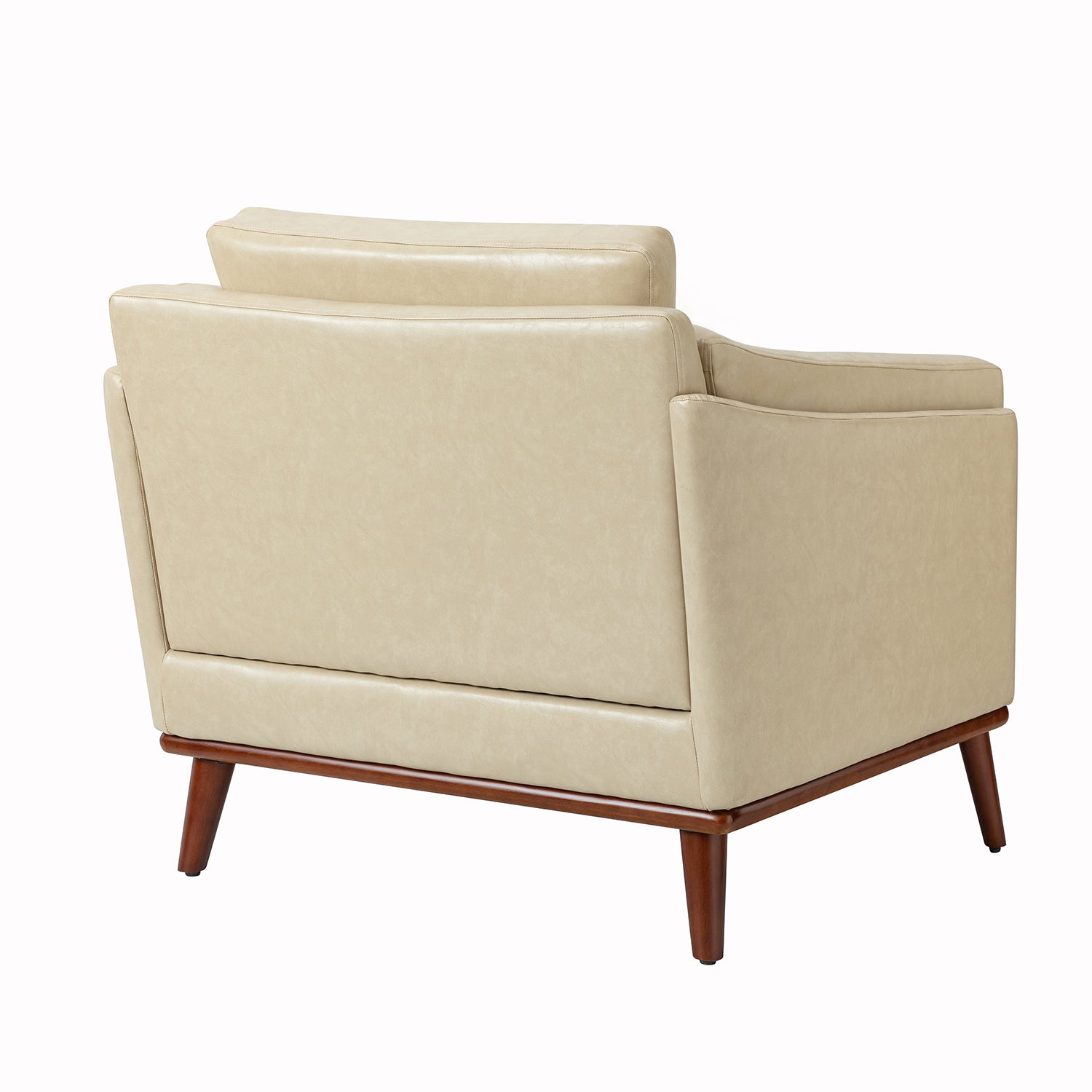Jerome Vegan Leather Armchair in Beige