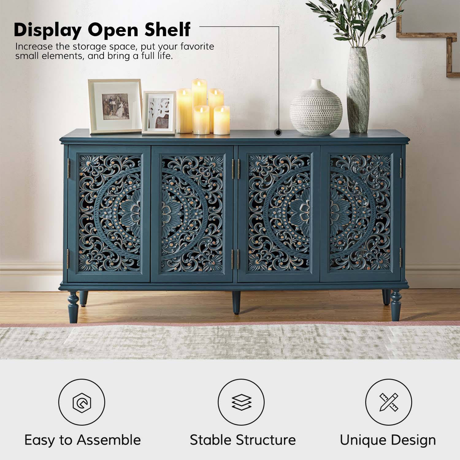 Delia Sideboard in Blue