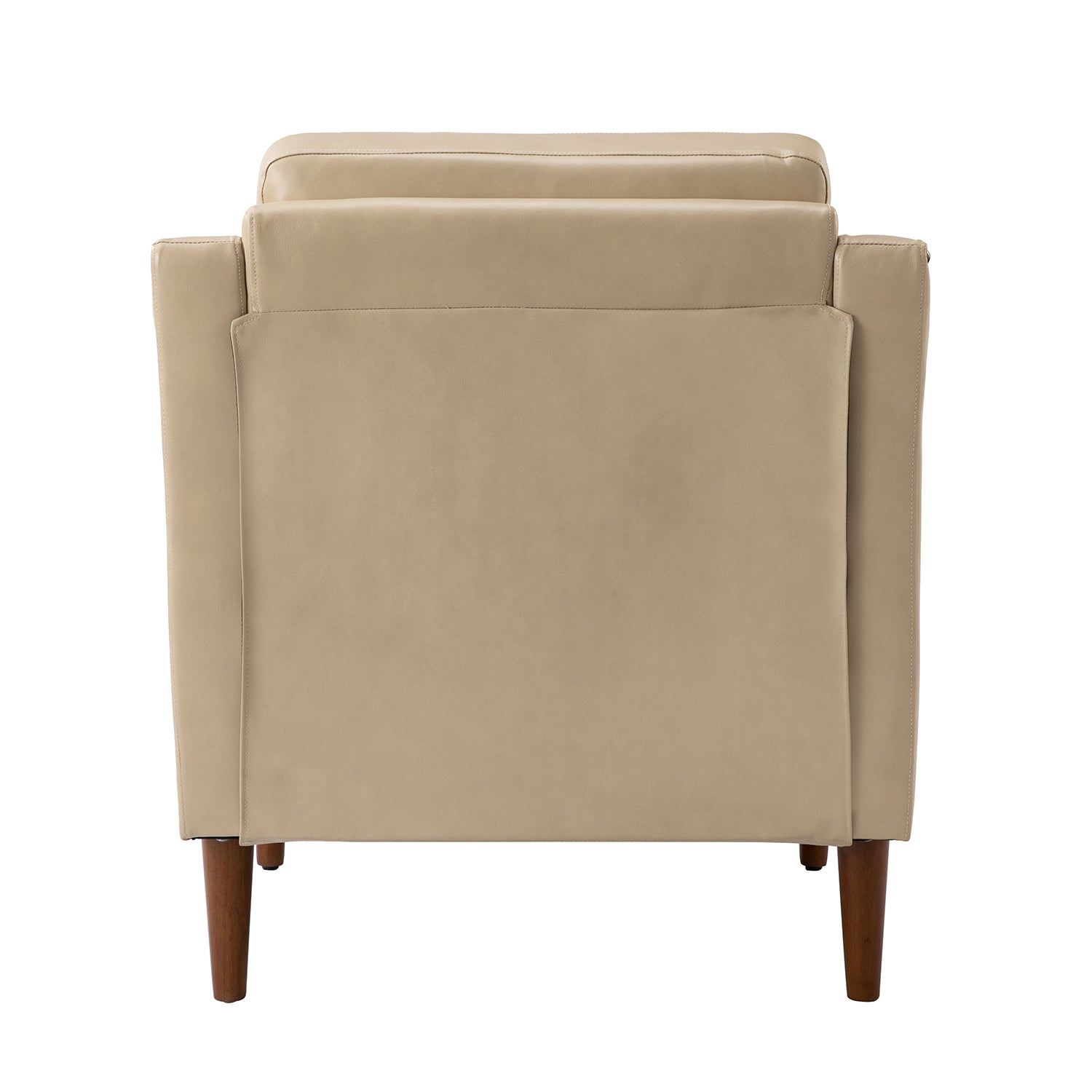 Bonita Vegan Leather Armchair in Beige