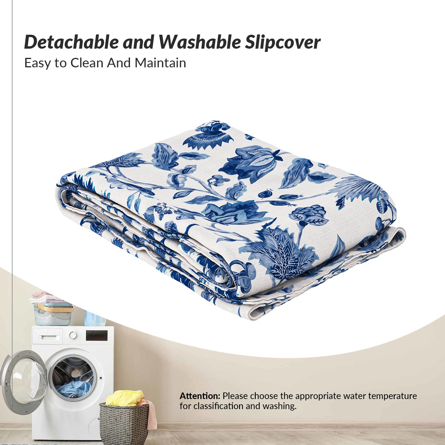 Edwin Slipcovered Chair in Turquoise