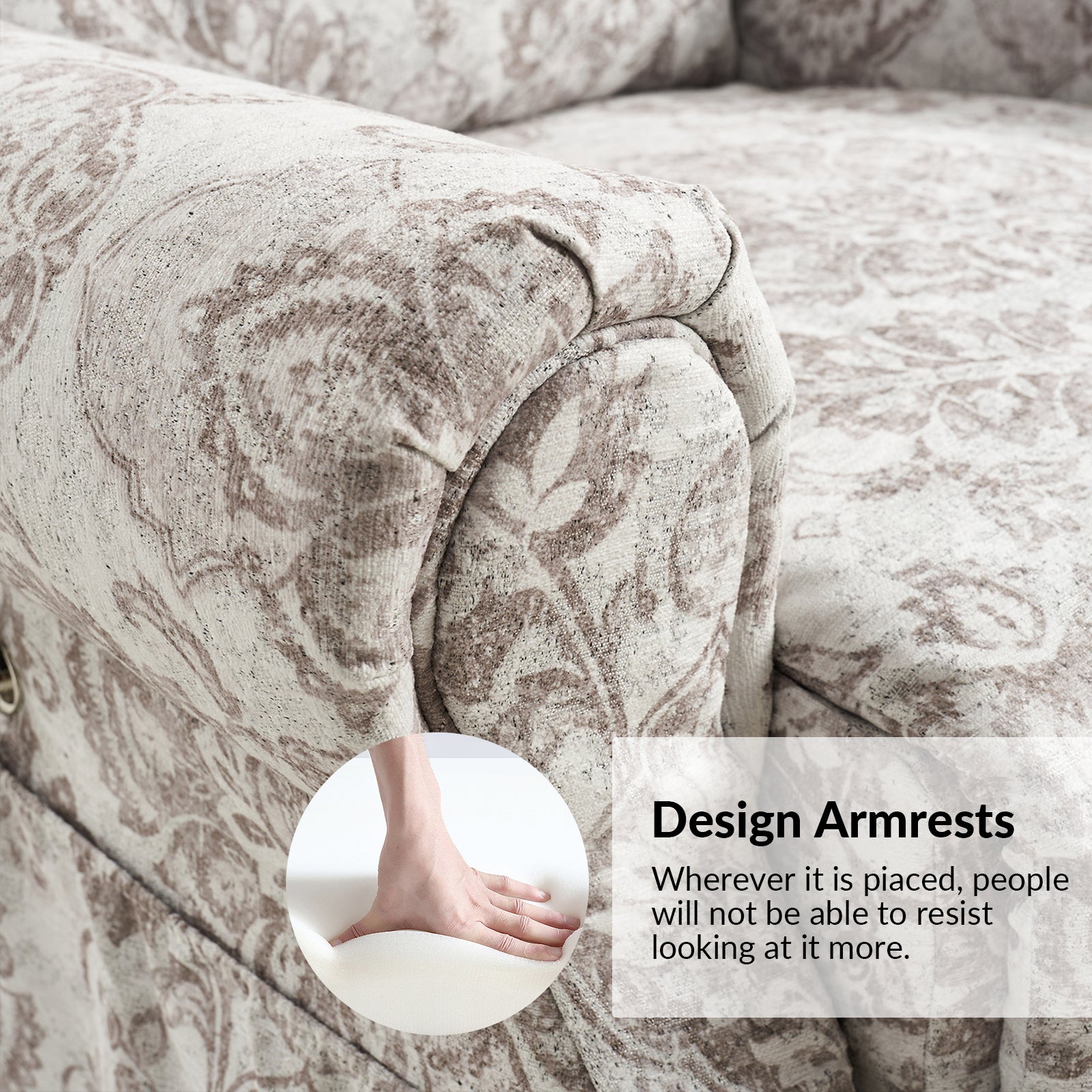 Billy Lift Assist Power Recliner in Damask