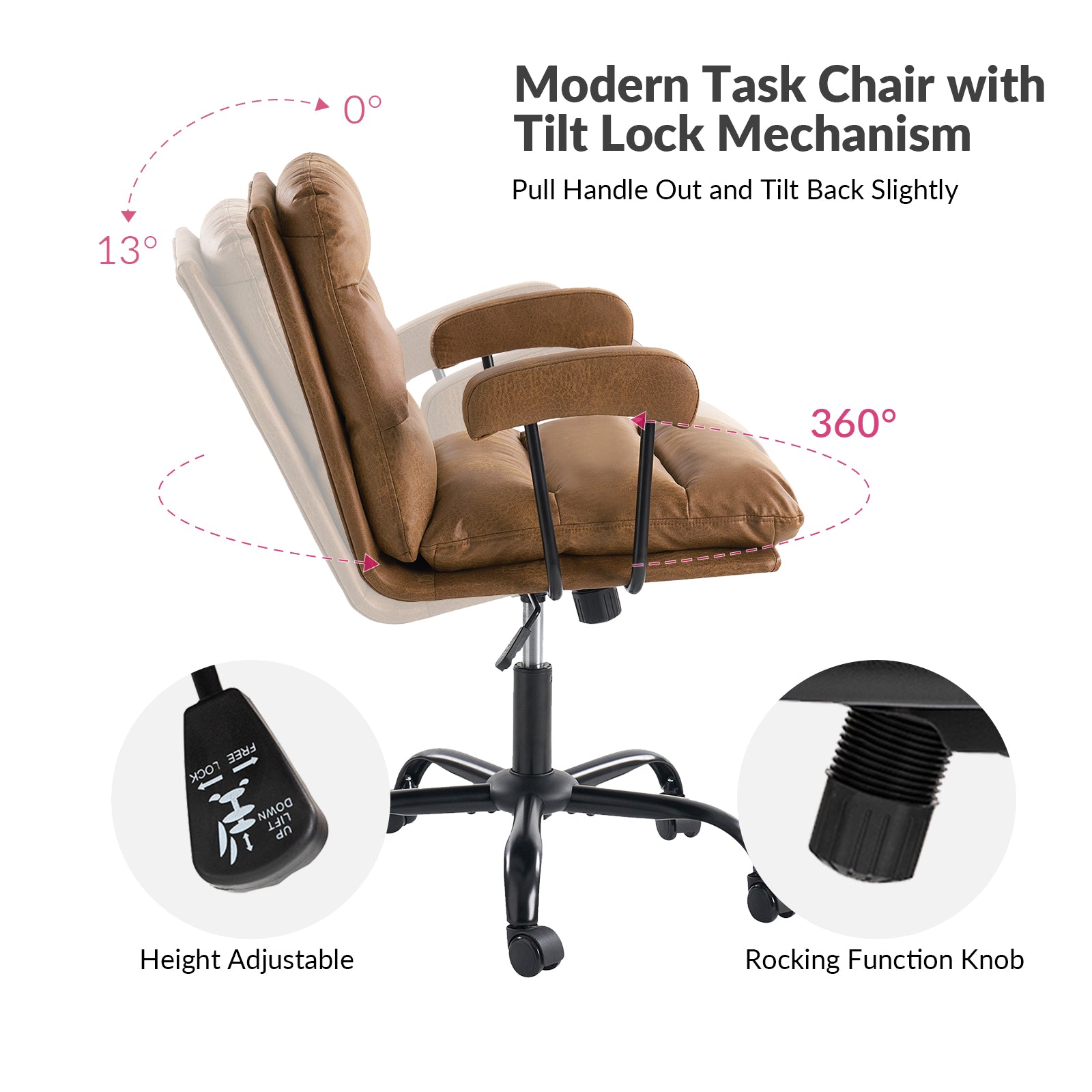 Sal Office Chair in Camel