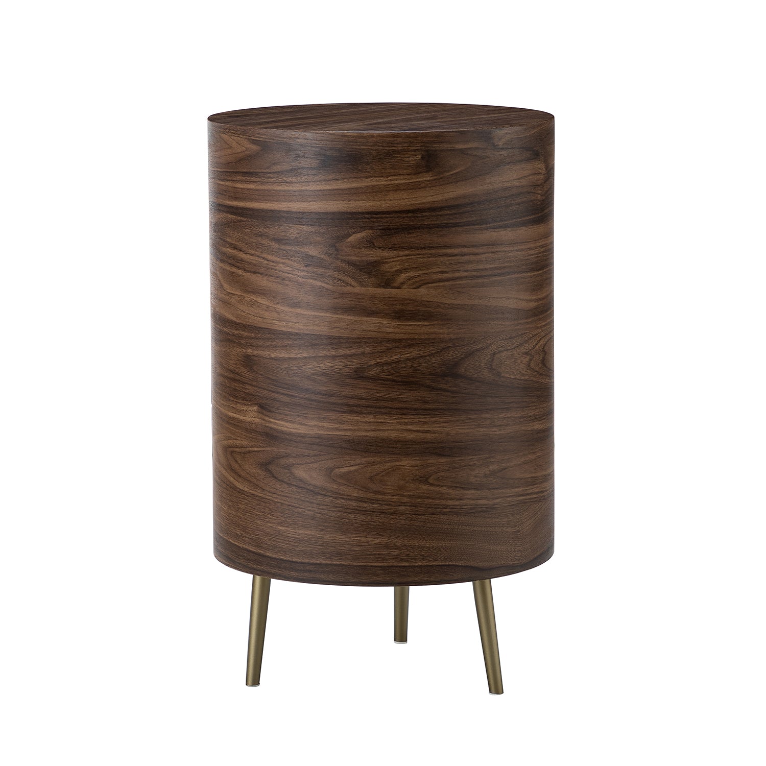 Etta Drum 3 - Drawer End Table in Walnut
