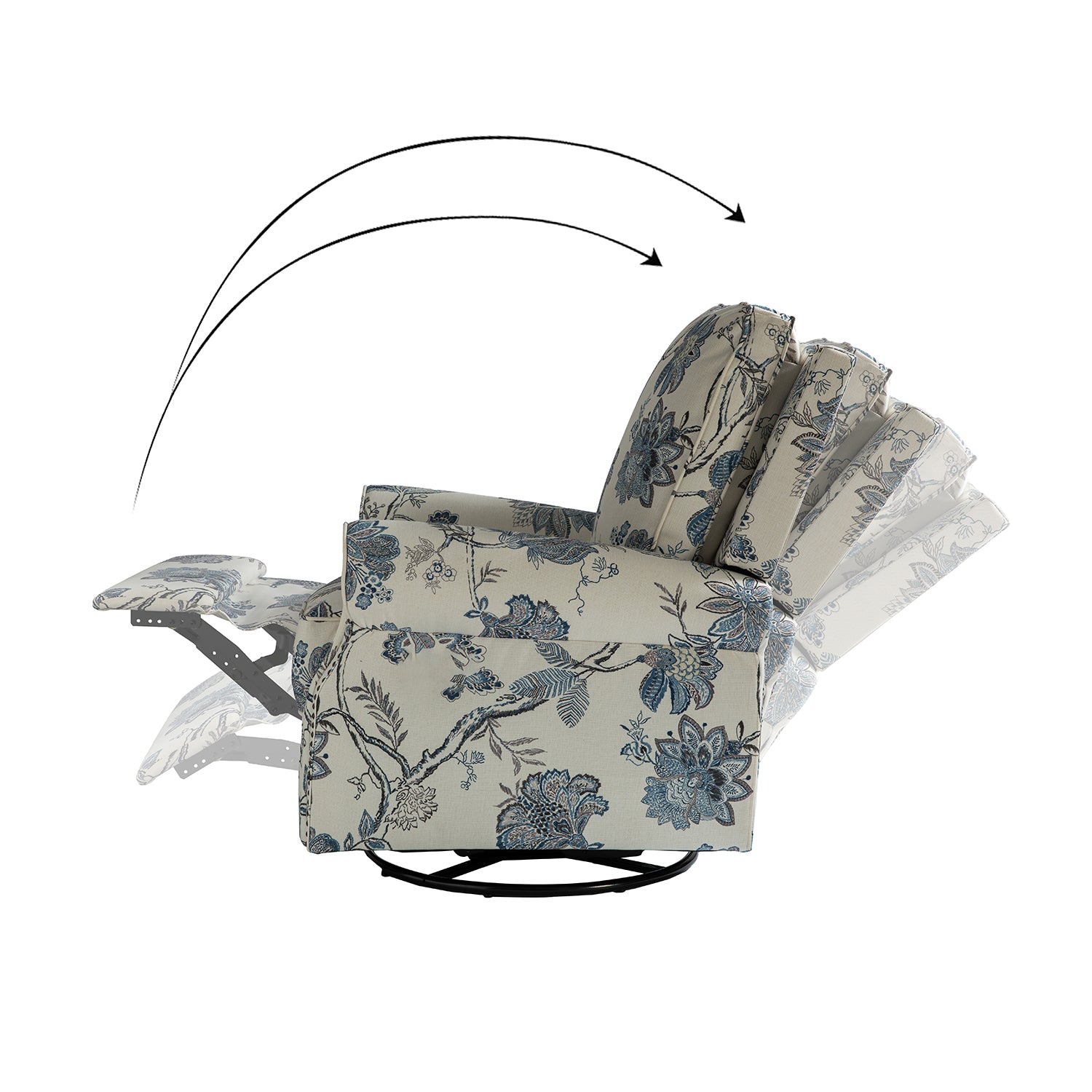 Kaspar Manual Swivel Glider Recliner in Jeacobean