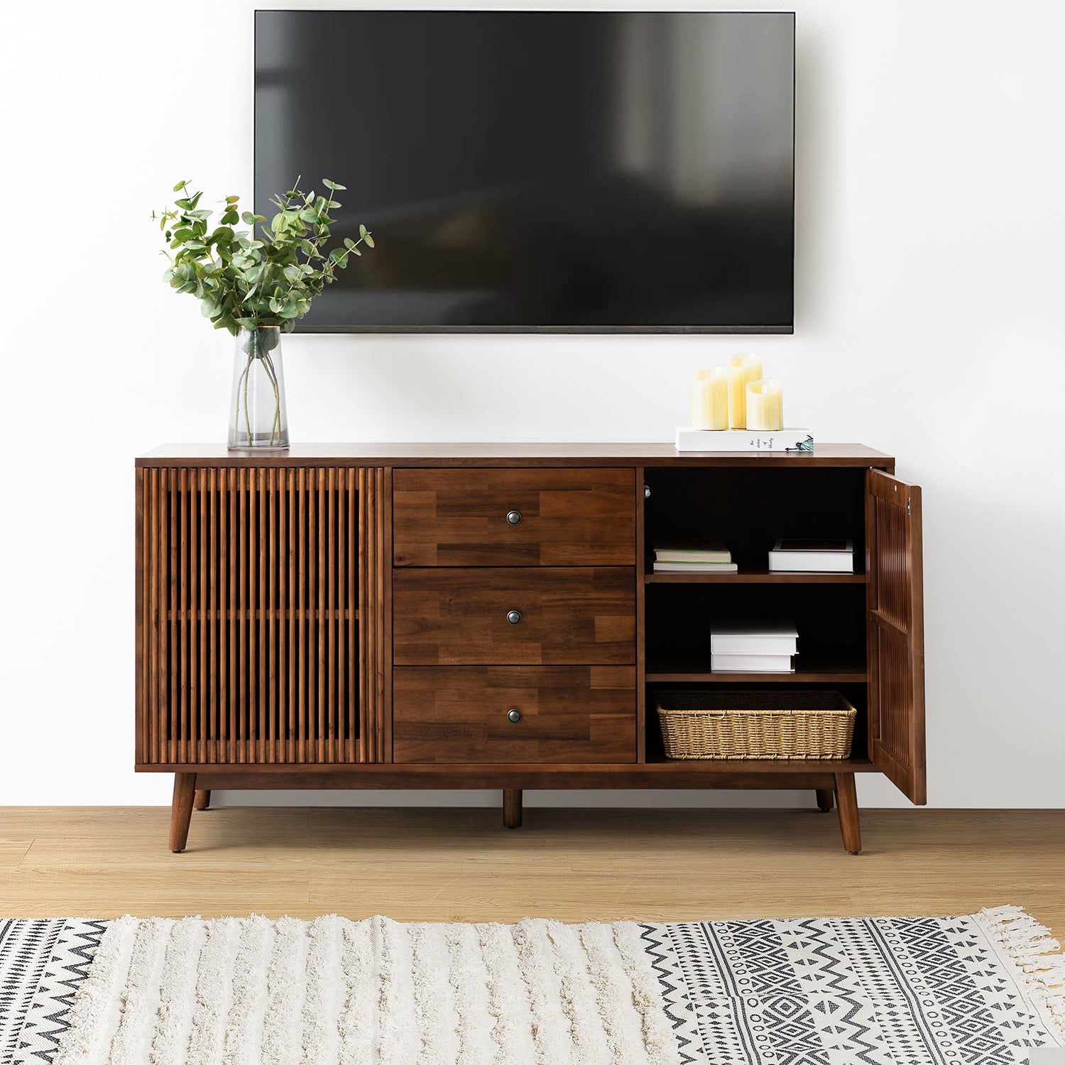 Julius 3-Drawer Sideboard in Walnut