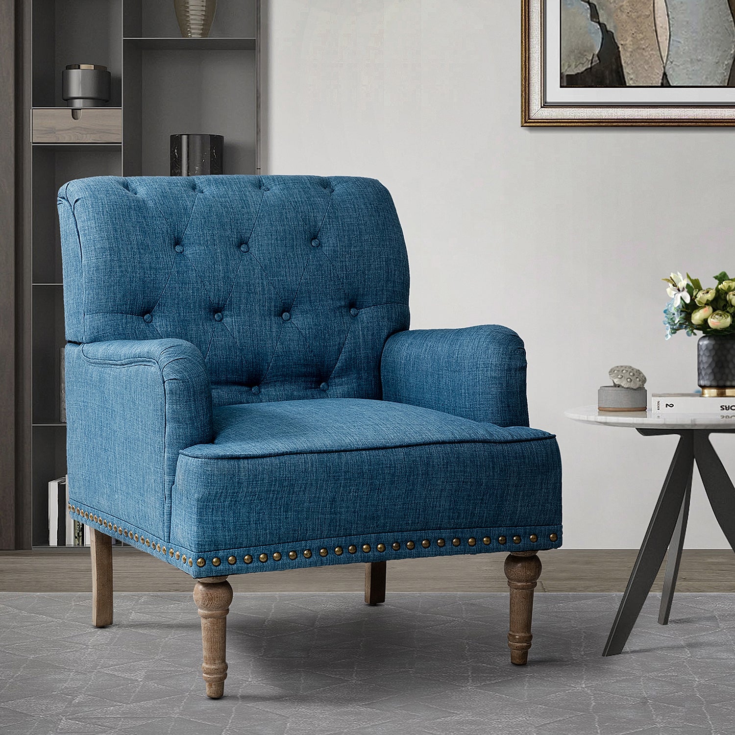 Naida Armchair in Navy