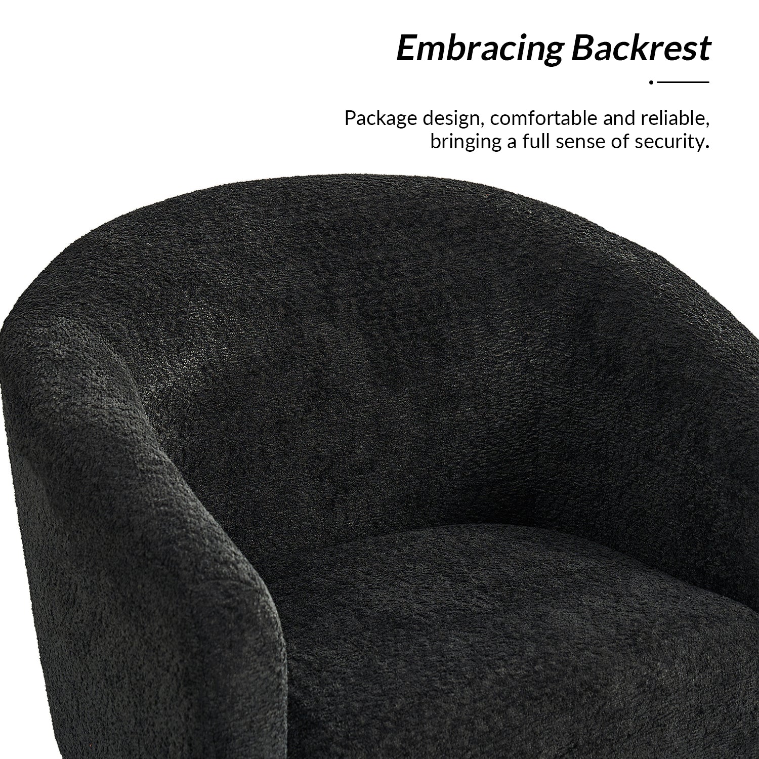 George Modern Boucle Armchair in Black