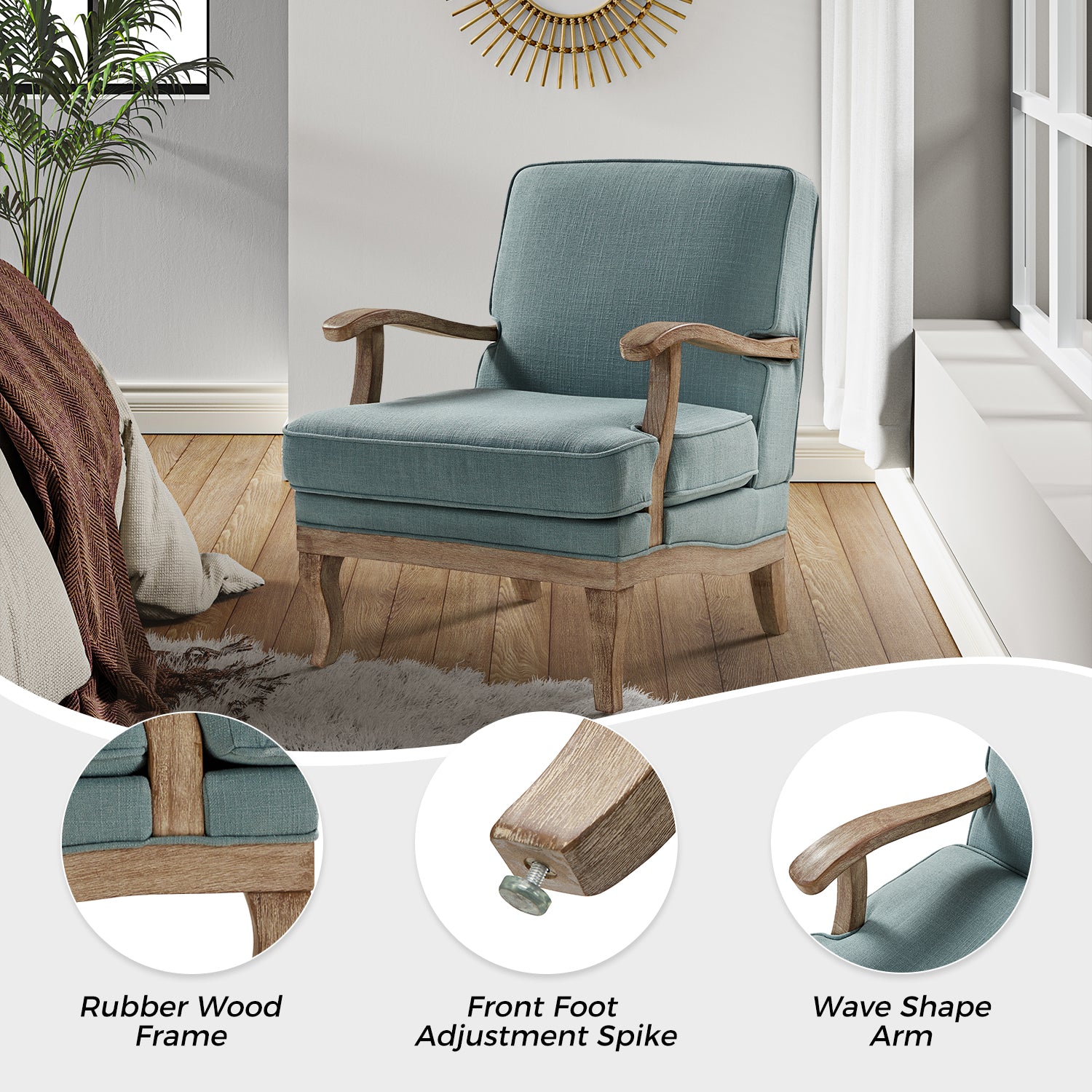 Quentin Armchair in Blue